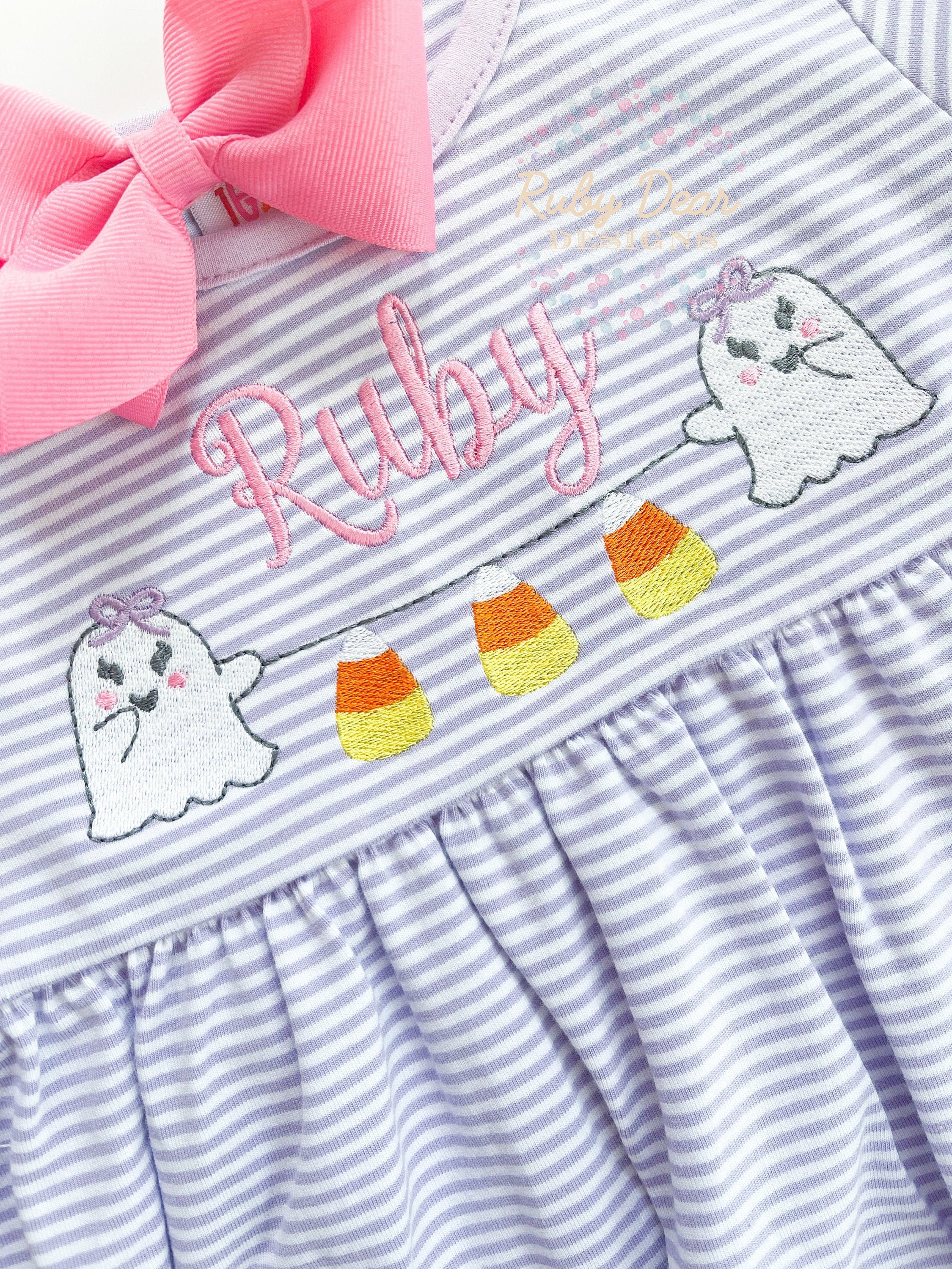 Ghost Girl Swag Machine Embroidery Design