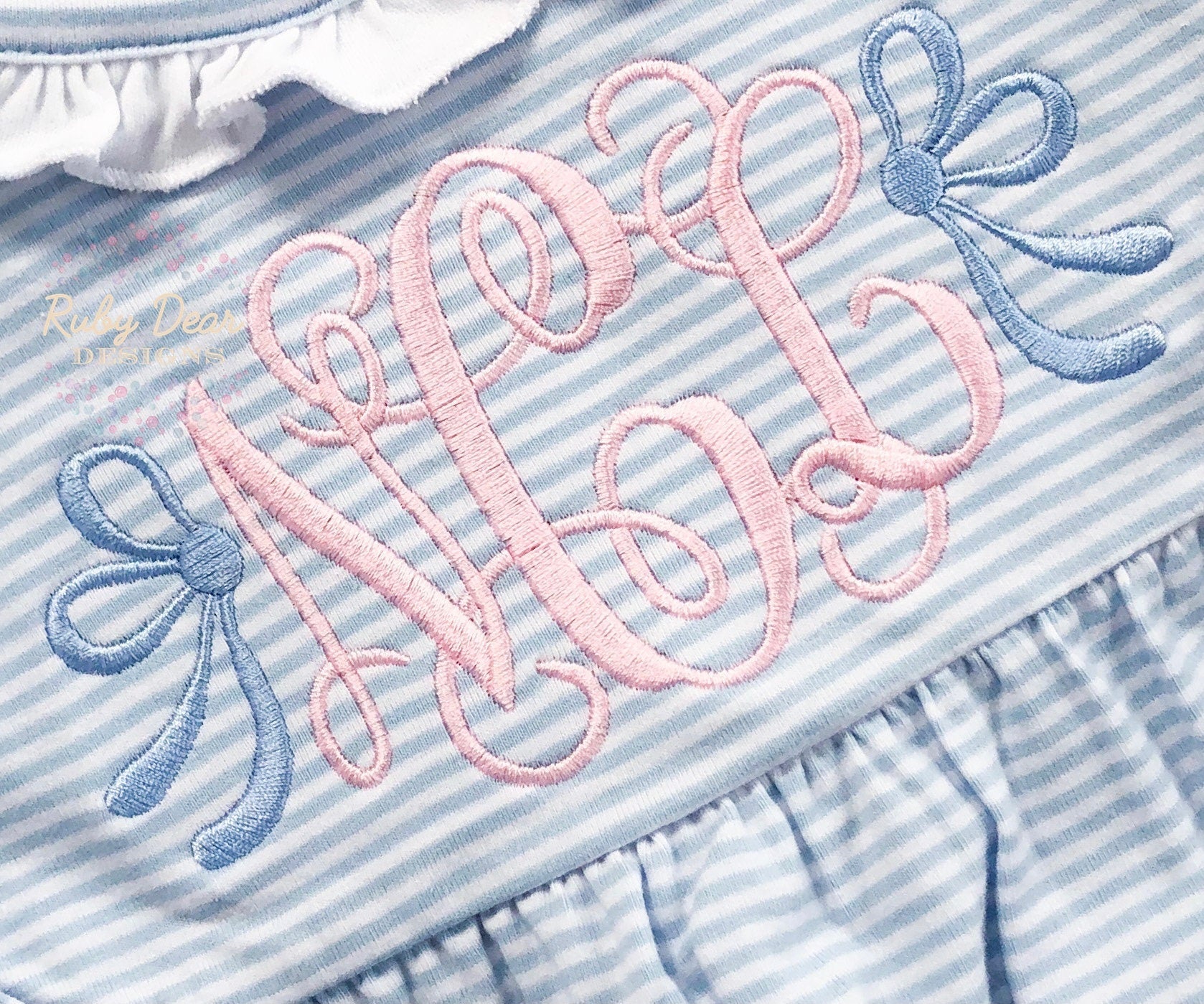 Wendy Side Bow Machine Embroidery Design