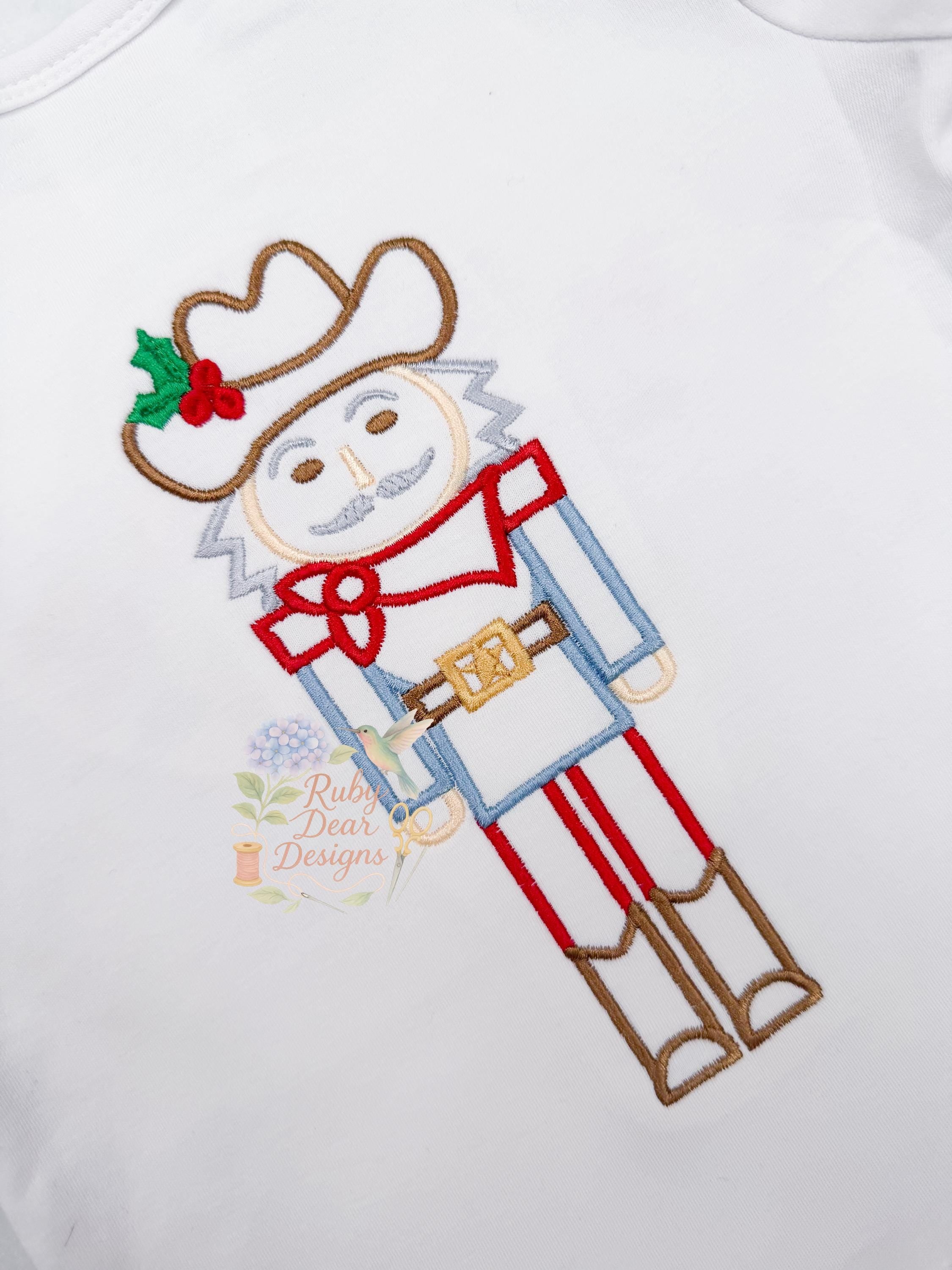 Cowboy Nutcracker Satin Outline Stitch Machine Embroidery Design