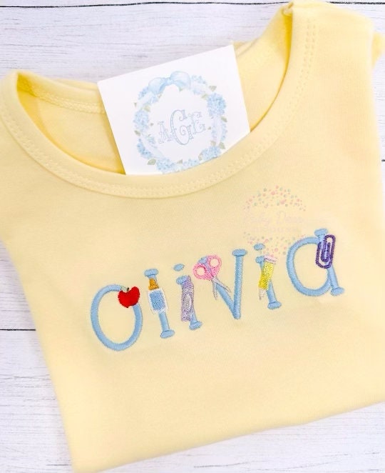 Build Your Own Back To School Minis Bundle of 6 Designs Fill Stitch Machine Embroidery Design