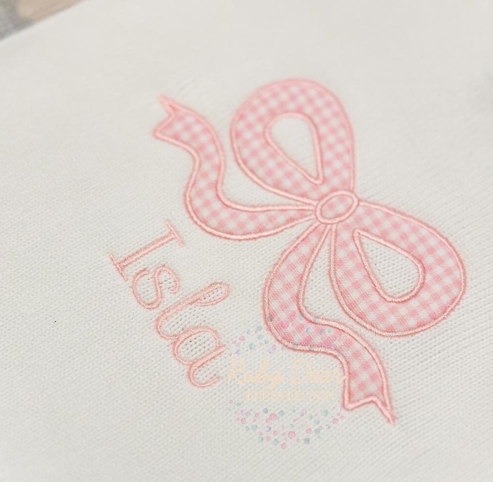 Classic Bow Appliqué Machine Embroidery Design