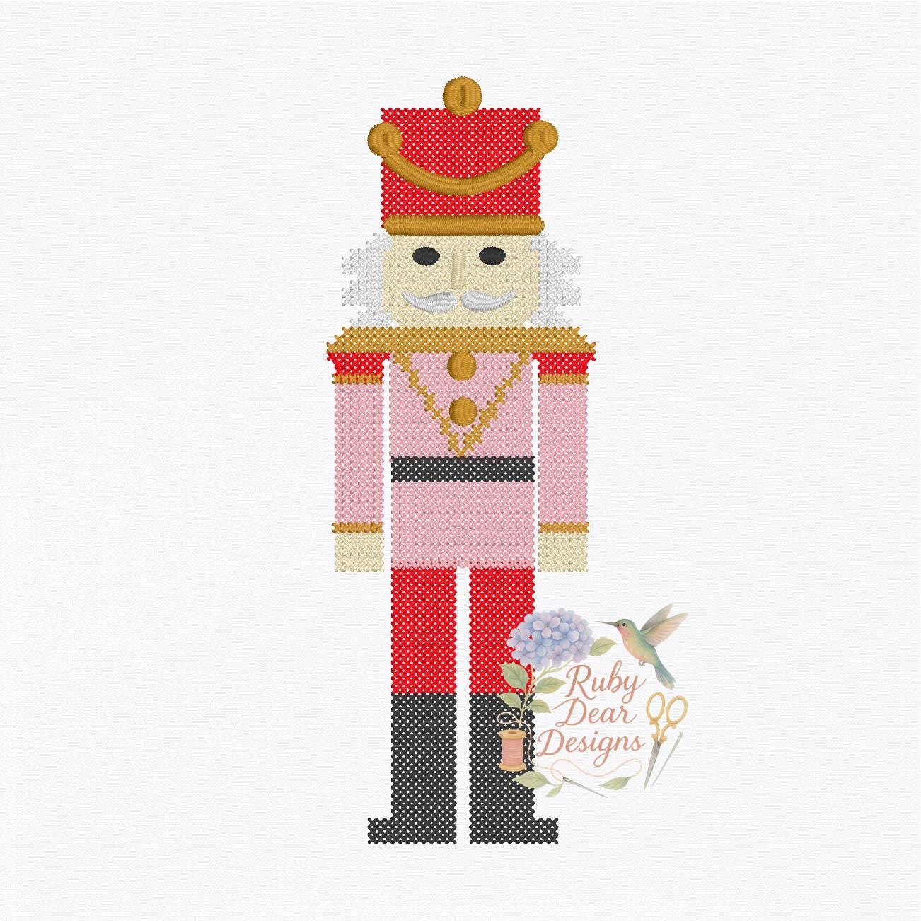 Nutcracker Christmas Cross Stitch Machine Embroidery Design