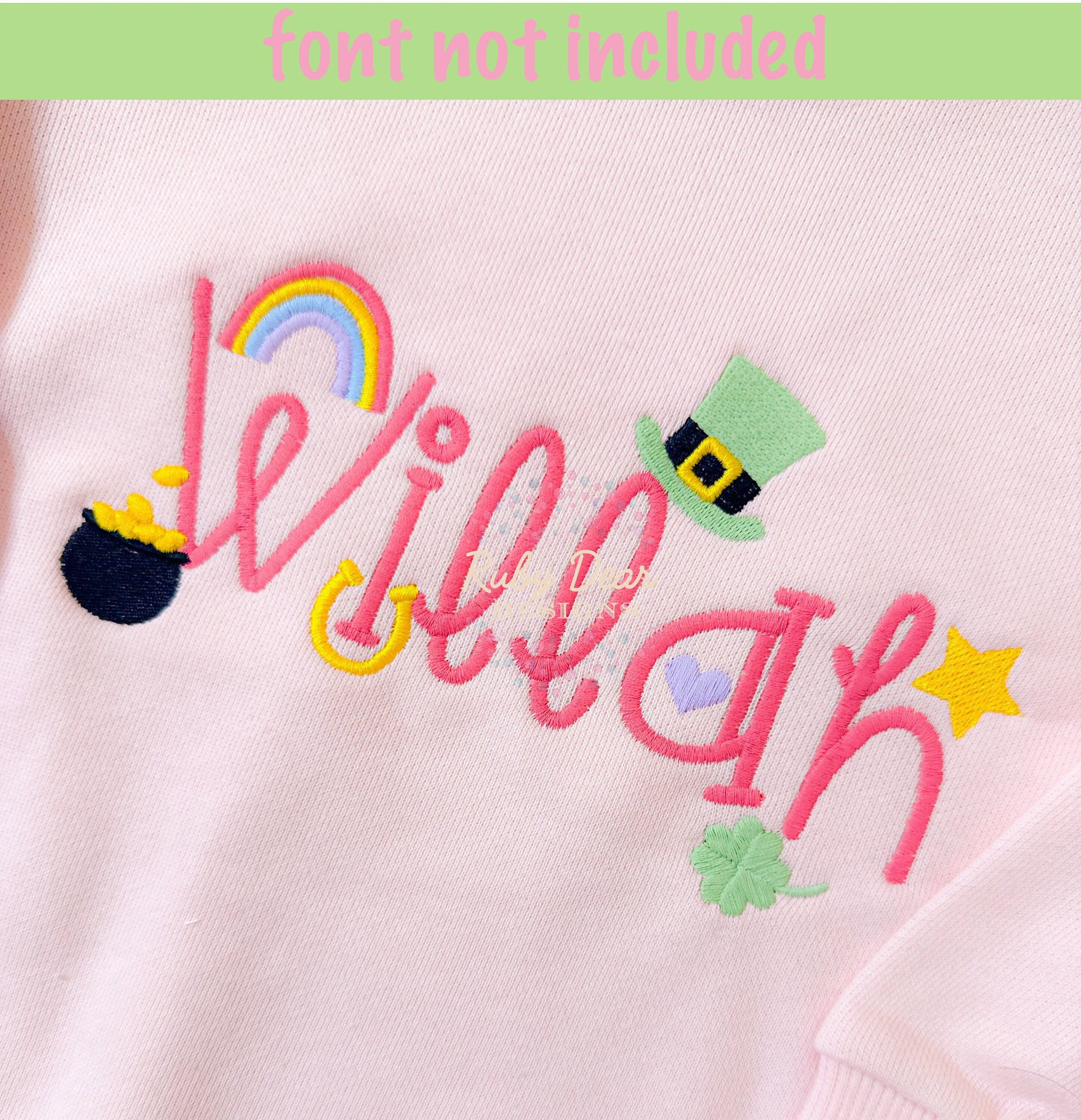 Build Your Own St Patricks and Irish Mini Bundle of 7 Designs Satin and Fill Stitch Machine Embroidery Design