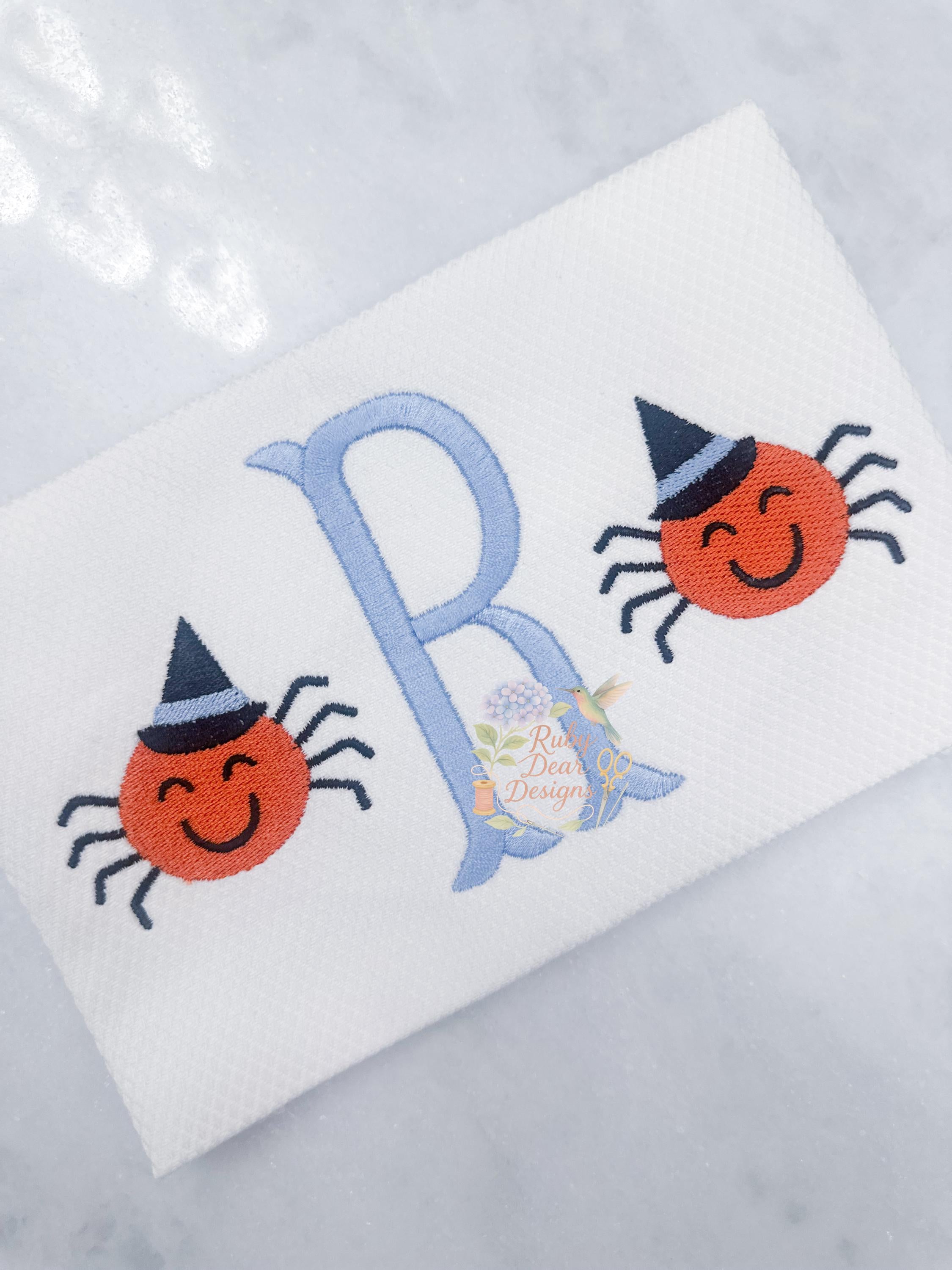 Halloween Spider Boy Mini Fill Stitch Machine Embroidery Design