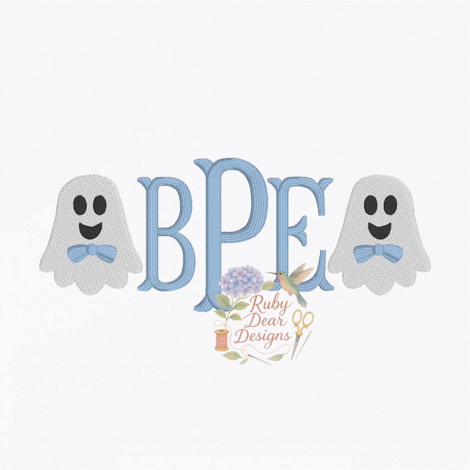 Ghost Boy Mini Fill Stitch Machine Embroidery Design