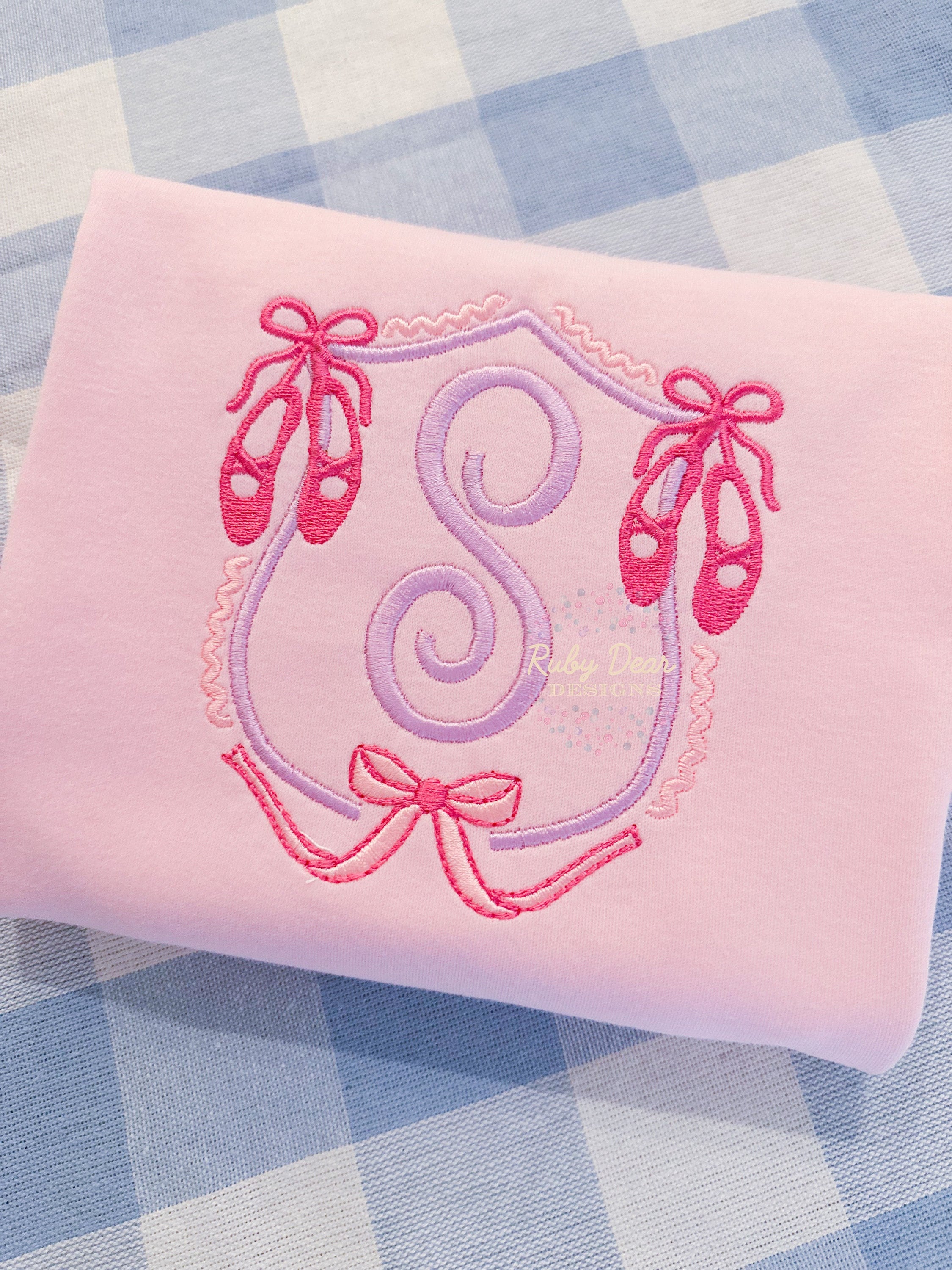 Ballet Slipper Crest Machine Embroidery Designs