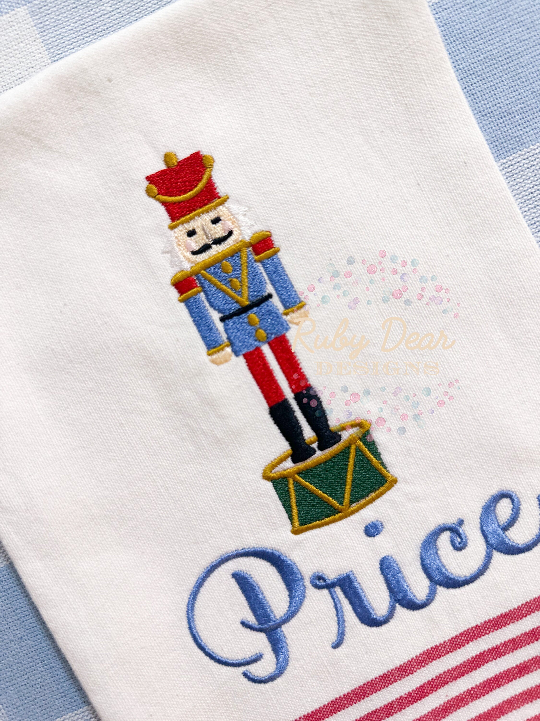 Nutcracker Drum Satin and Fill Stitch Machine Embroidery Design