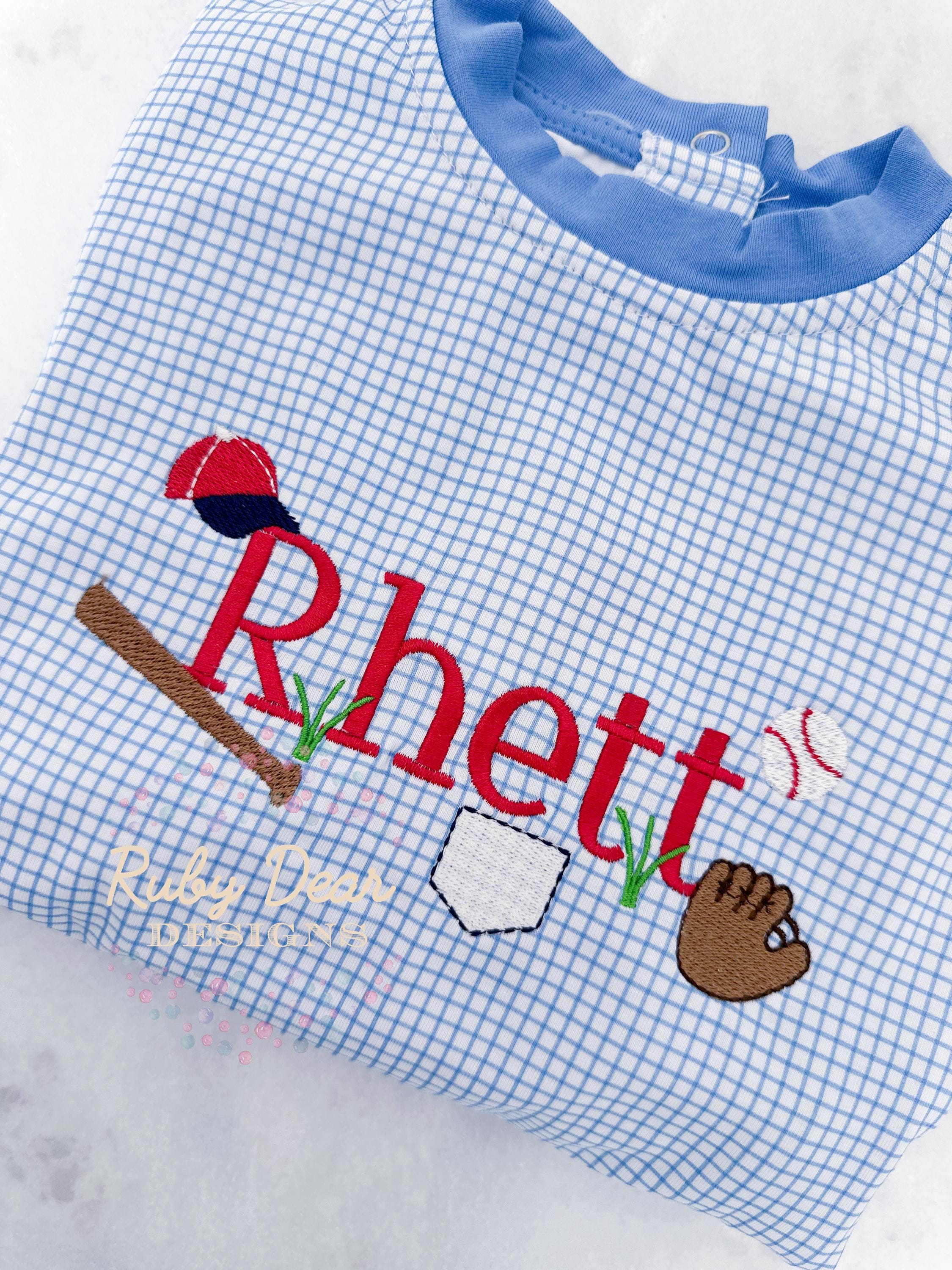 Build Your Own Baseball Mini Set of 6 Fill Stitch Machine Embroidery Design