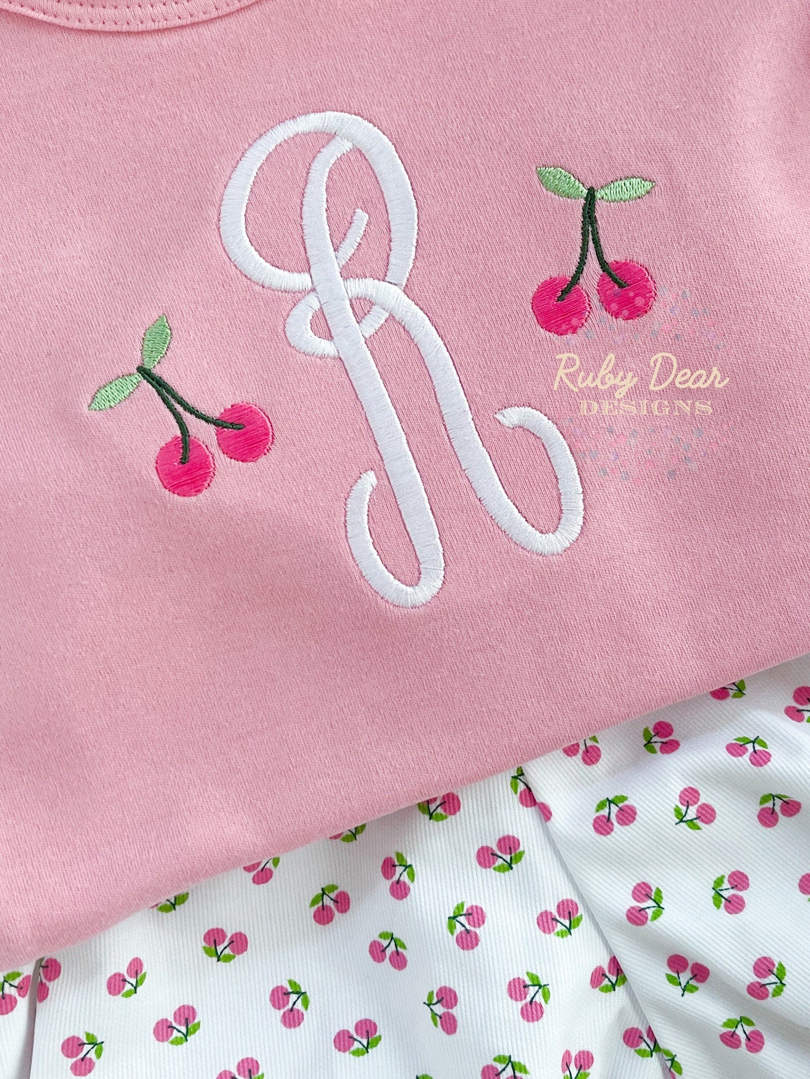 Cherry Mini Satin and Fill Stitch Machine Embroidery Design