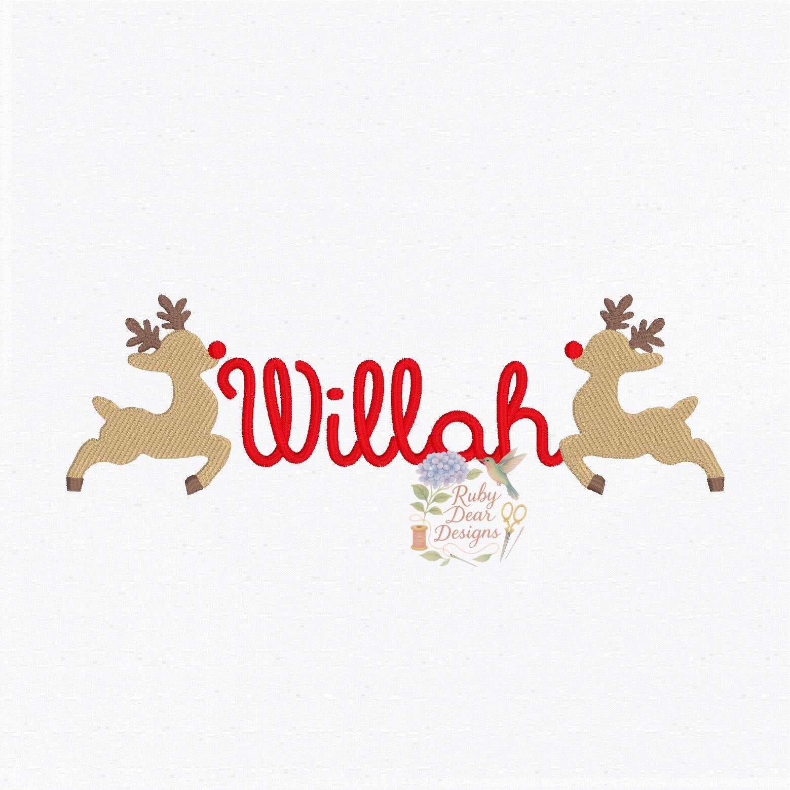 Reindeer Mini Fill Stitch Machine Embroidery Design