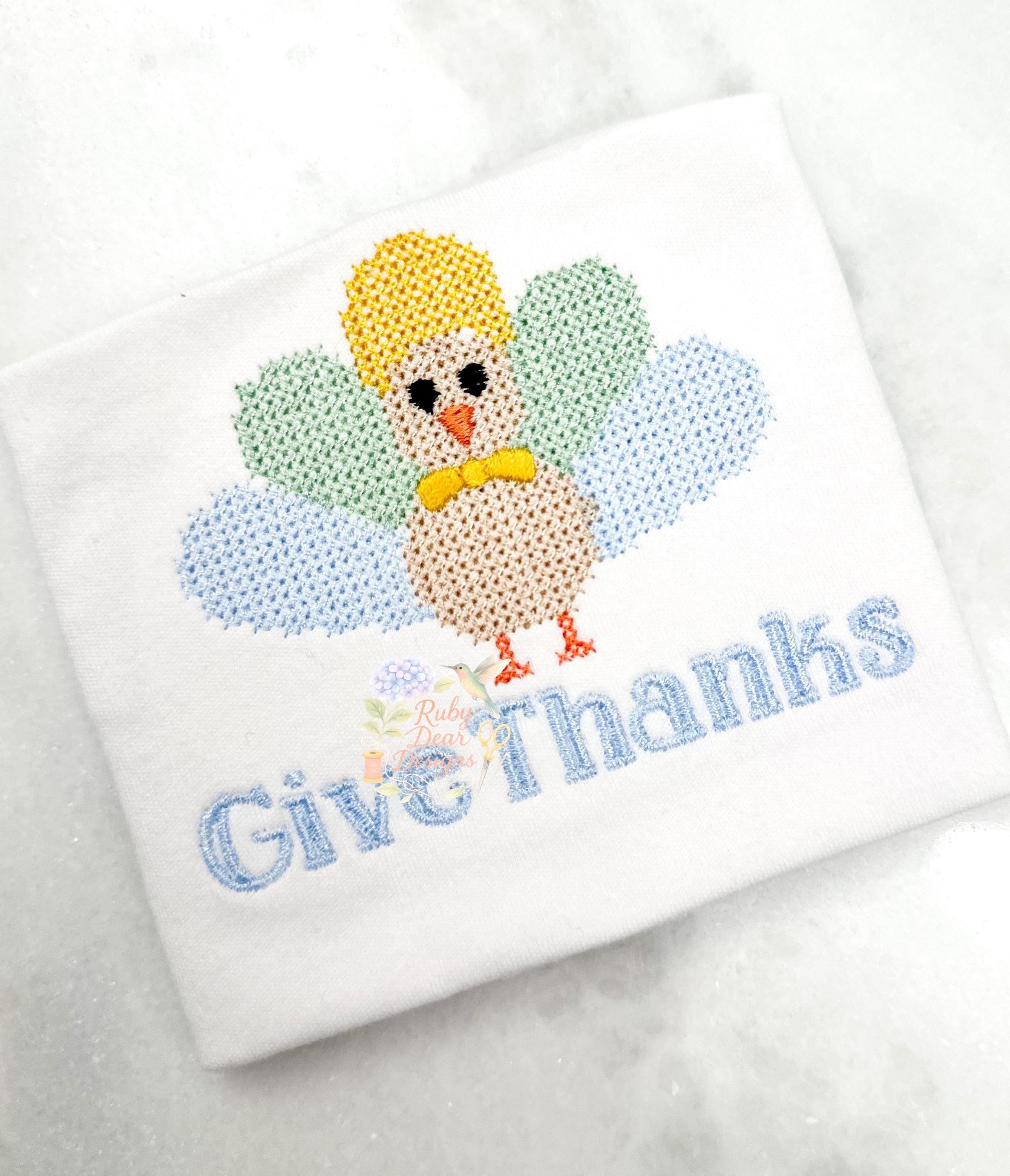 Turkey Boy Cross Stitch Machine Embroidery Design