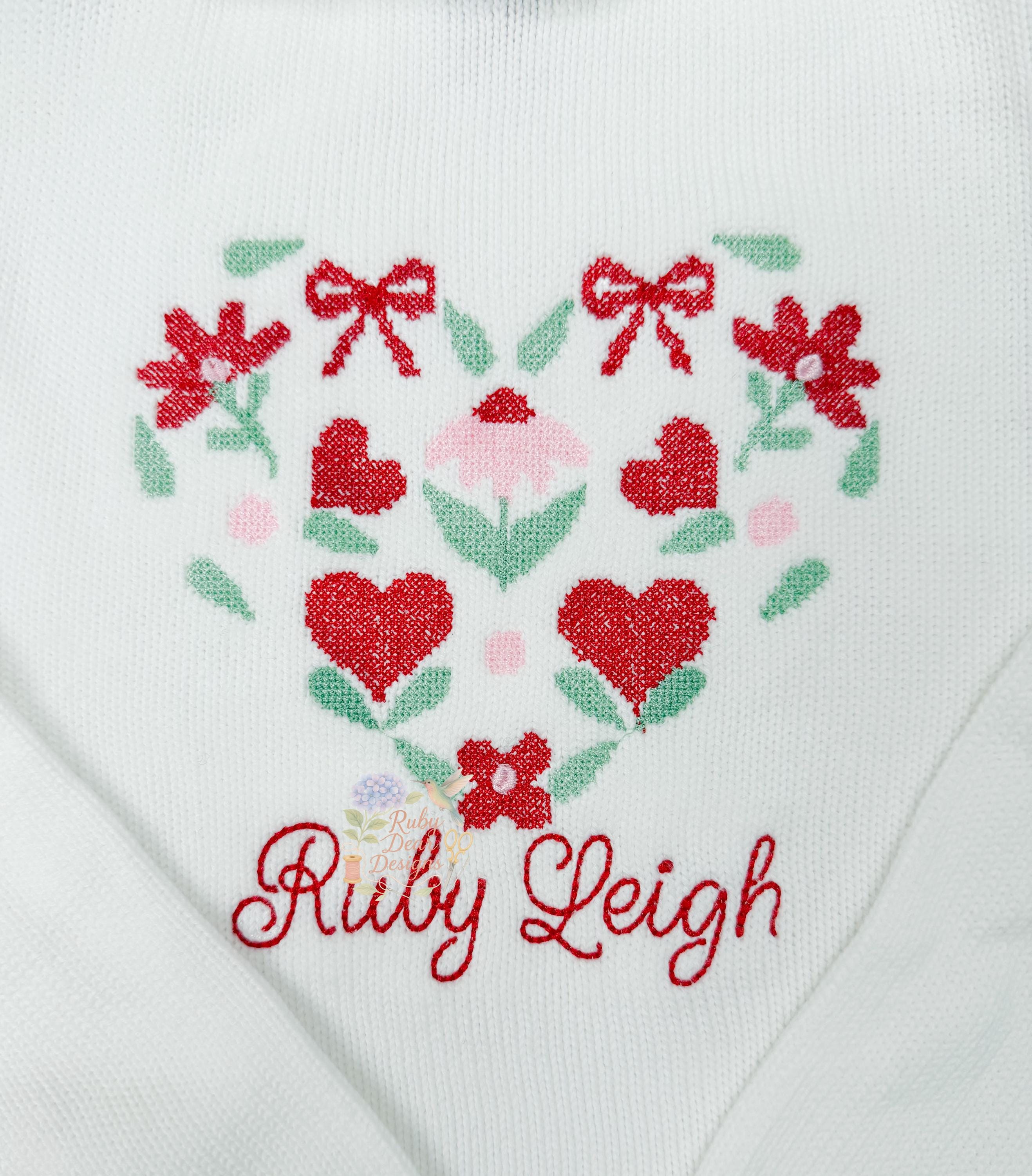 Valentine Heart Mini Motifs Cross Stitch Machine Embroidery Design