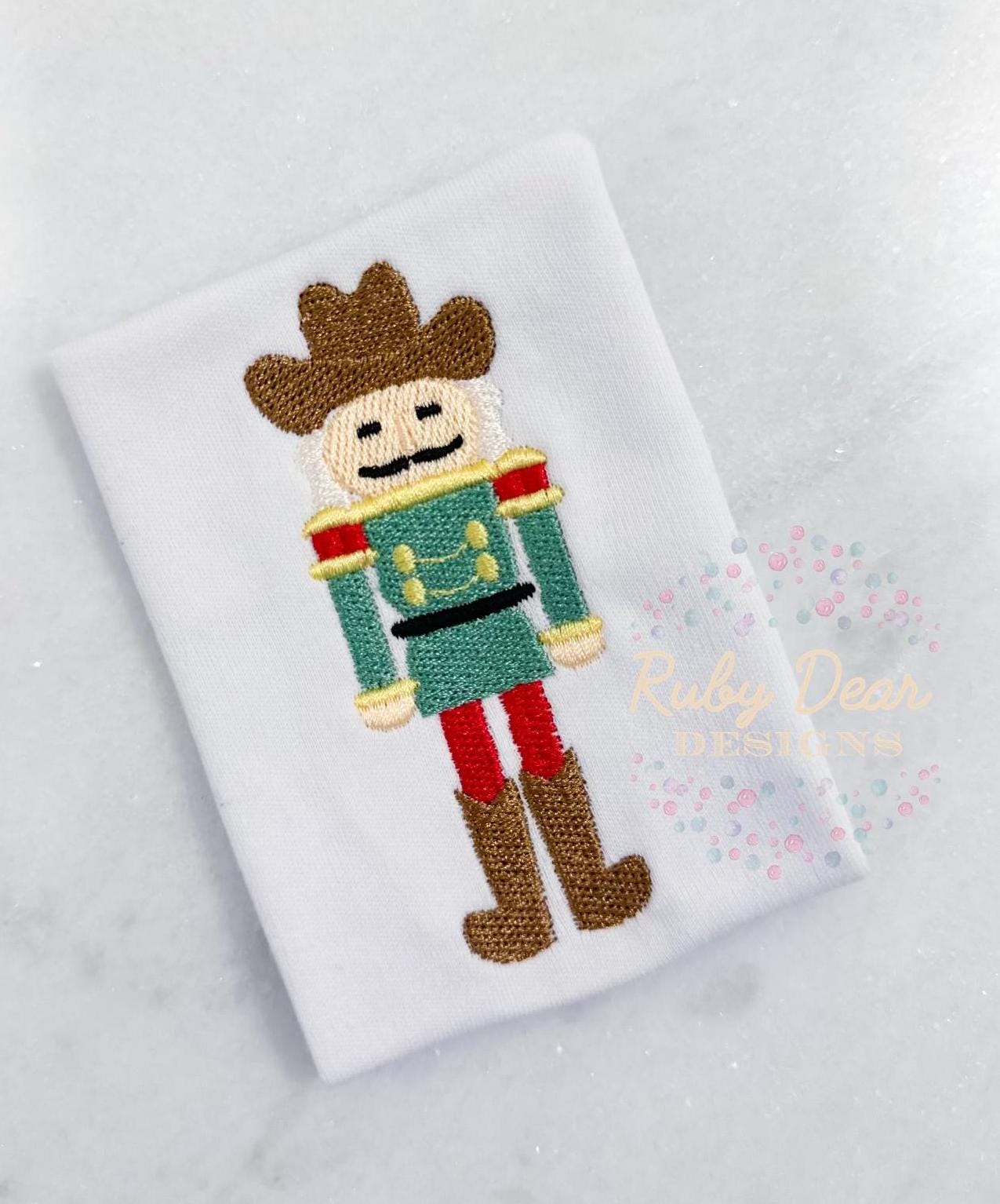 Cowboy Nutcracker Fill Satin and Bean Stitch Machine Embroidery Design