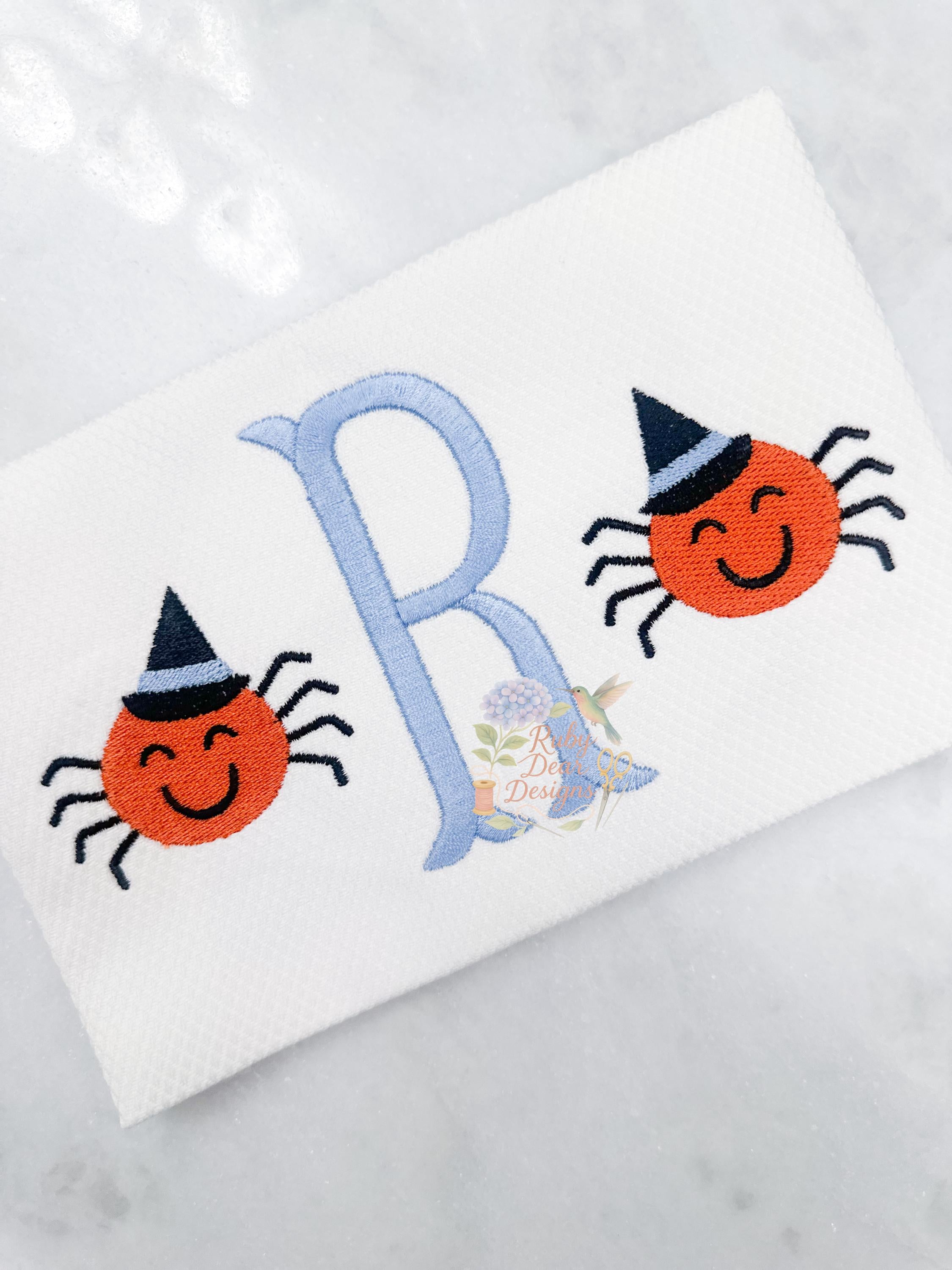 Halloween Spider Boy Mini Fill Stitch Machine Embroidery Design
