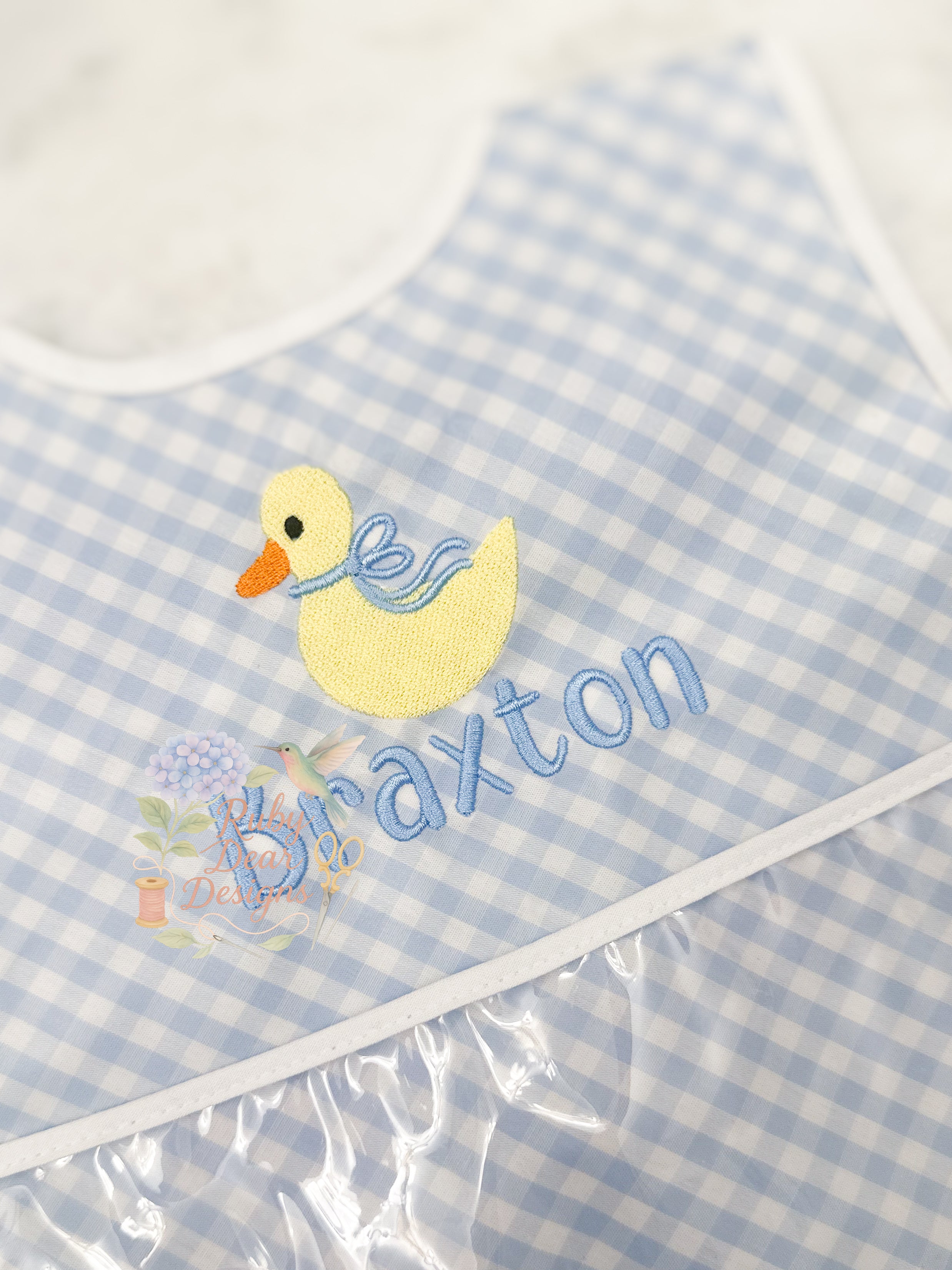 Duck with Bow Single Mini Fill Stitch Machine Embroidery Design