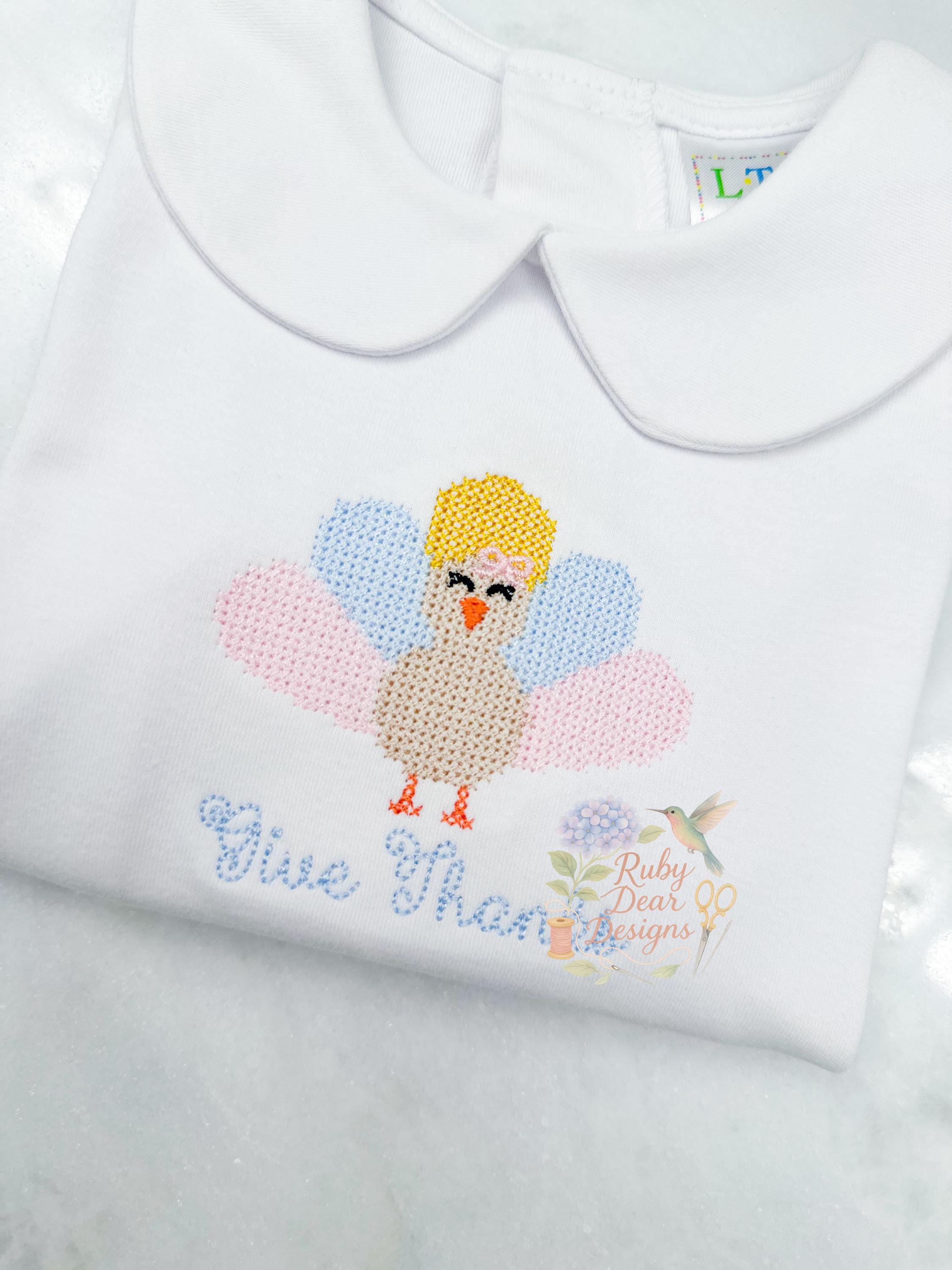 Turkey Girl Cross Stitch Machine Embroidery Design