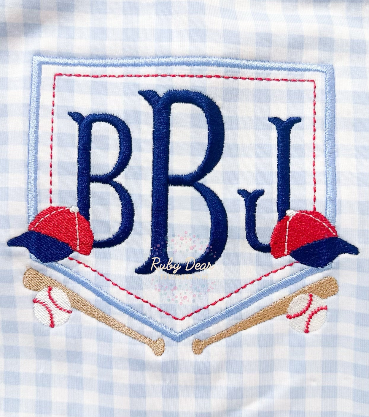 Baseball Gear Crest Satin and Fill Stitch Machine Embroidery Design