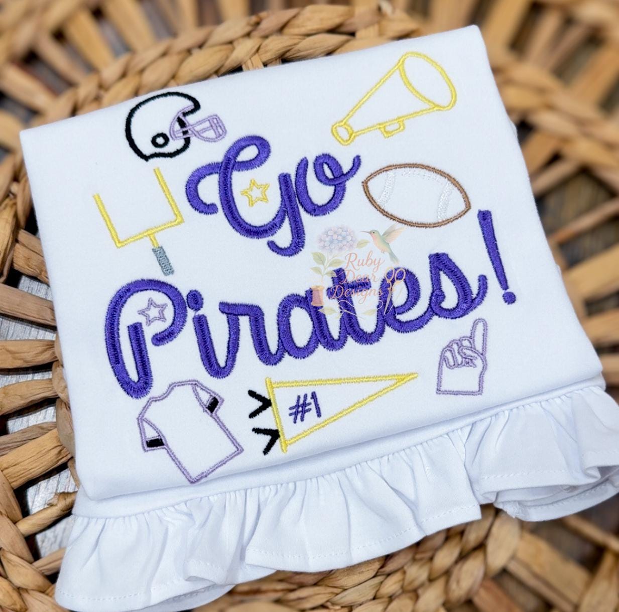 Build Your Own Football Satin Outline Minis Bundle of 12 Designs Machine Embroidery Design *Font is NOT included!*