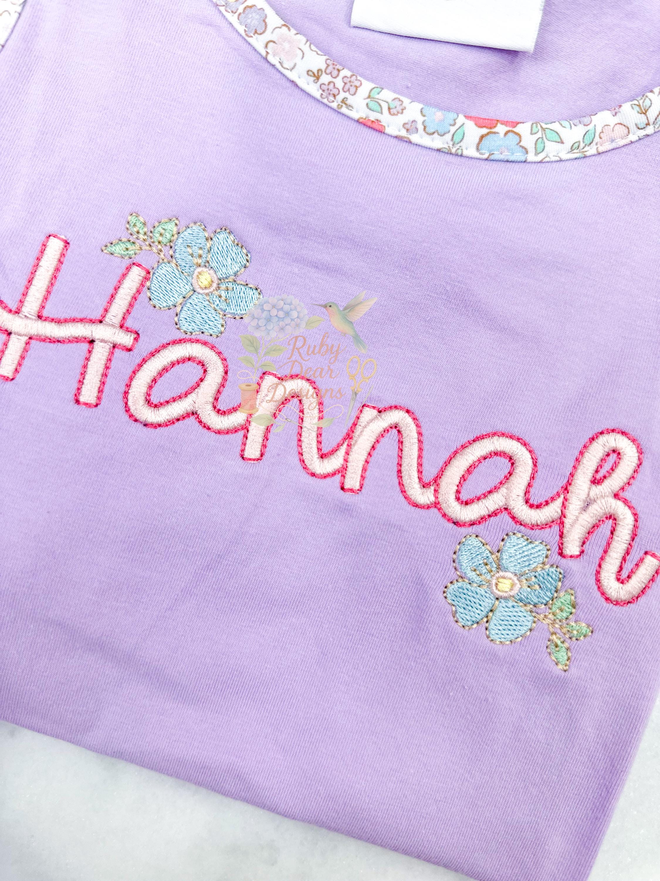 Floral Blooms Mini Fill and Satin Stitch Machine Embroidery Design