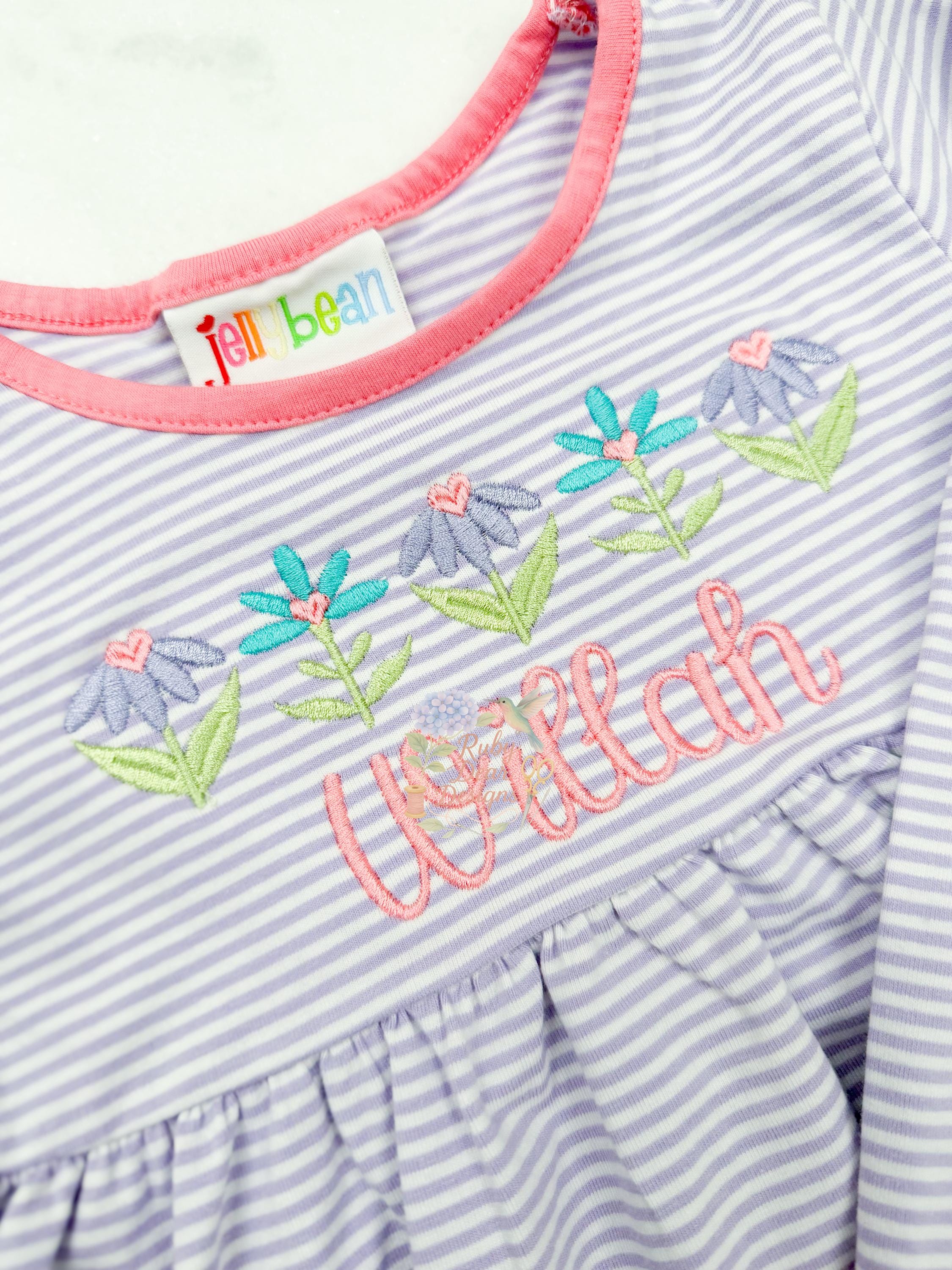 Valentine Swedish Florals Satin Stitch Machine Embroidery Design