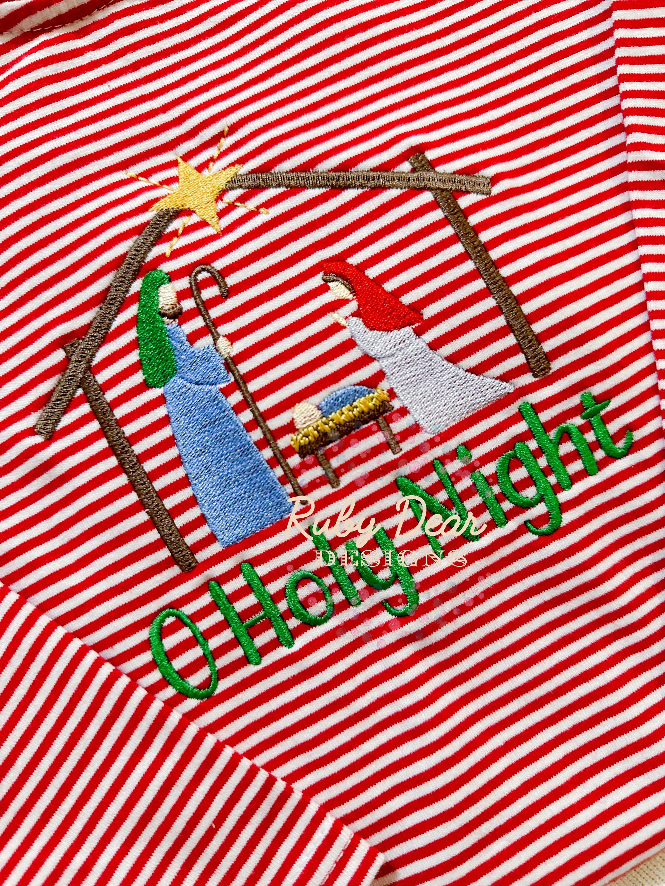 Nativity Fill and Satin Stitch Machine Embroidery Design