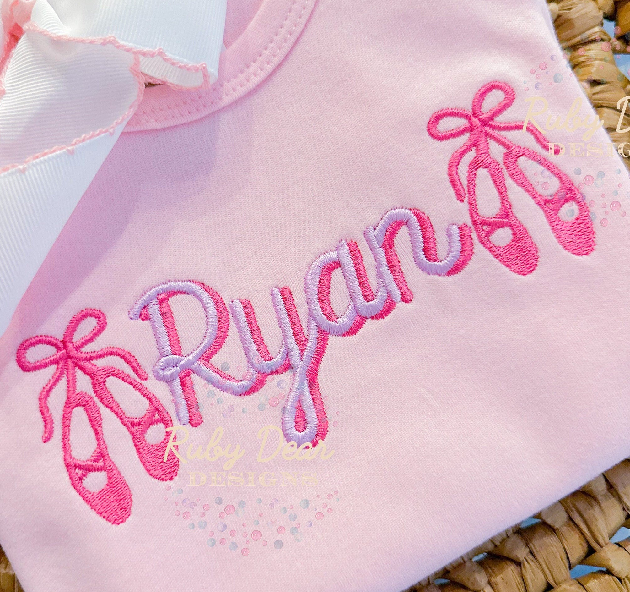 Ballet Shoes Mini Fill Stitch Machine Embroidery Design