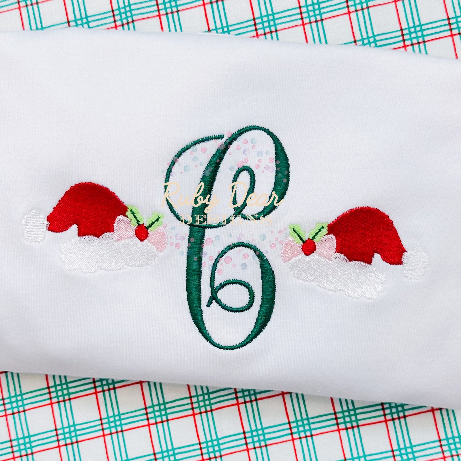 Santa Hat with Bow Single Mini Satin and Fill Stitch Machine Embroidery Design