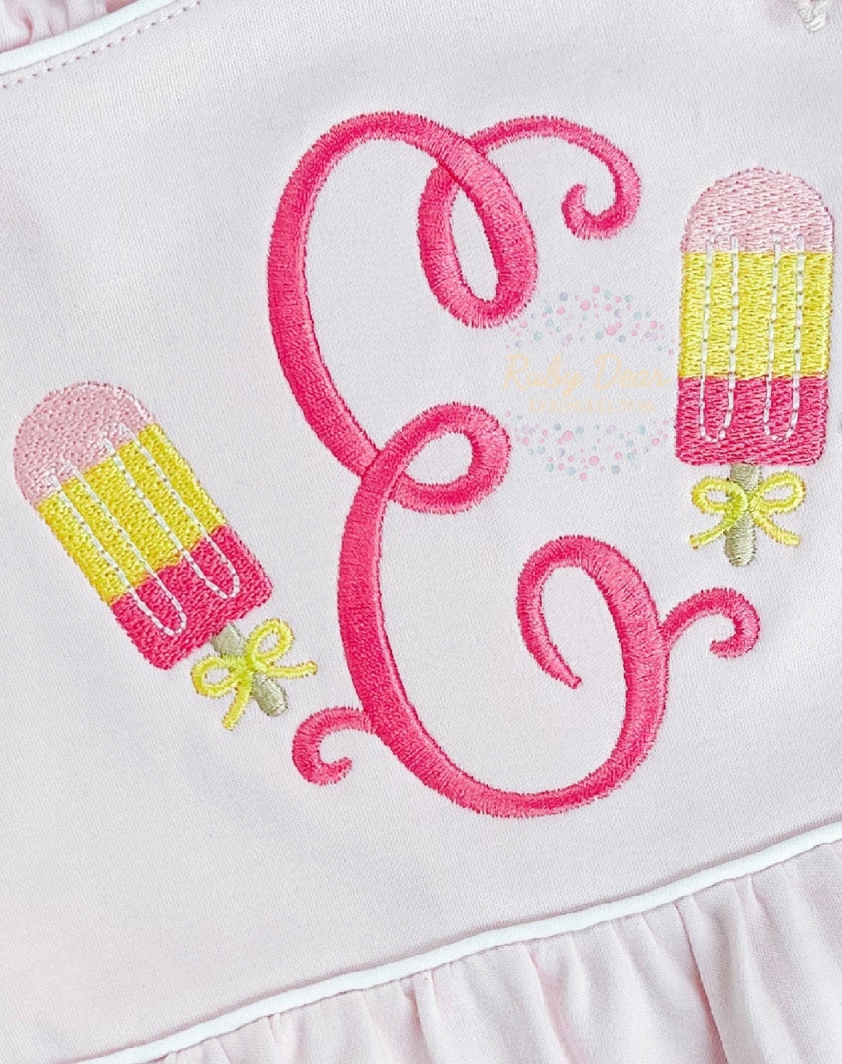 Mini Popsicle with Bow Machine Embroidery Design