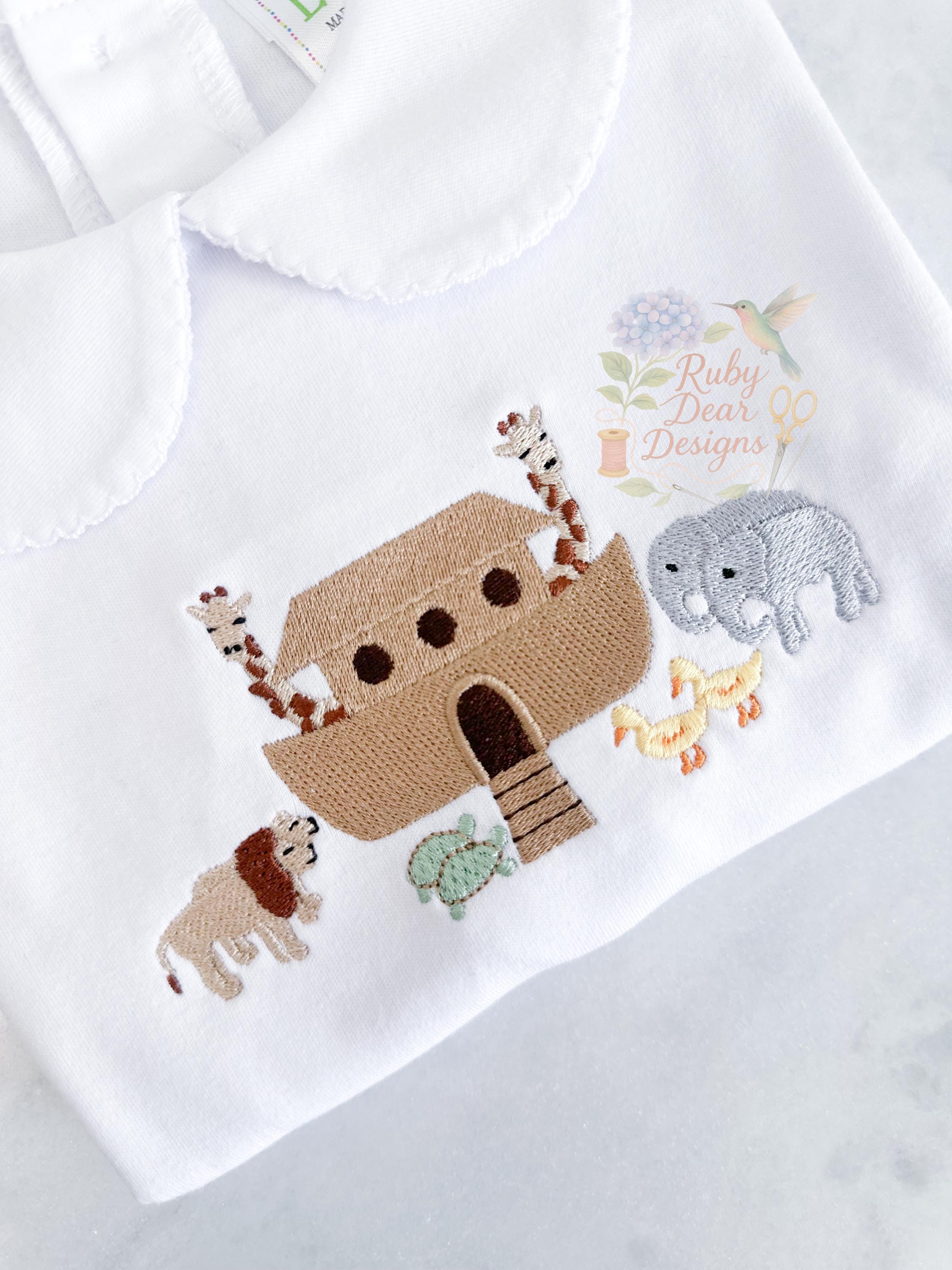 Noah's Ark Fill Stitch Machine Embroidery Design