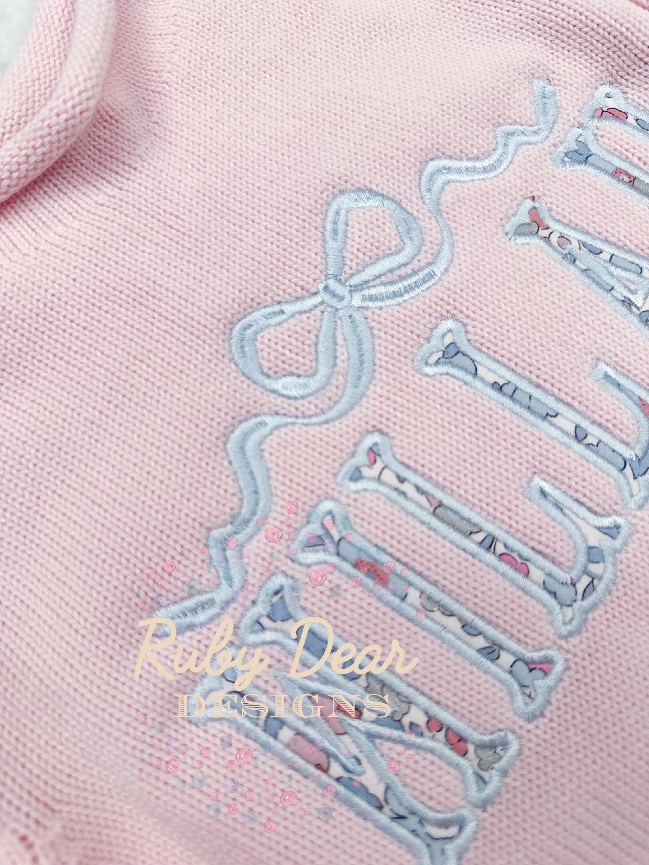 Flowy Long Bow Satin Stitch Heirloom Machine Embroidery Design