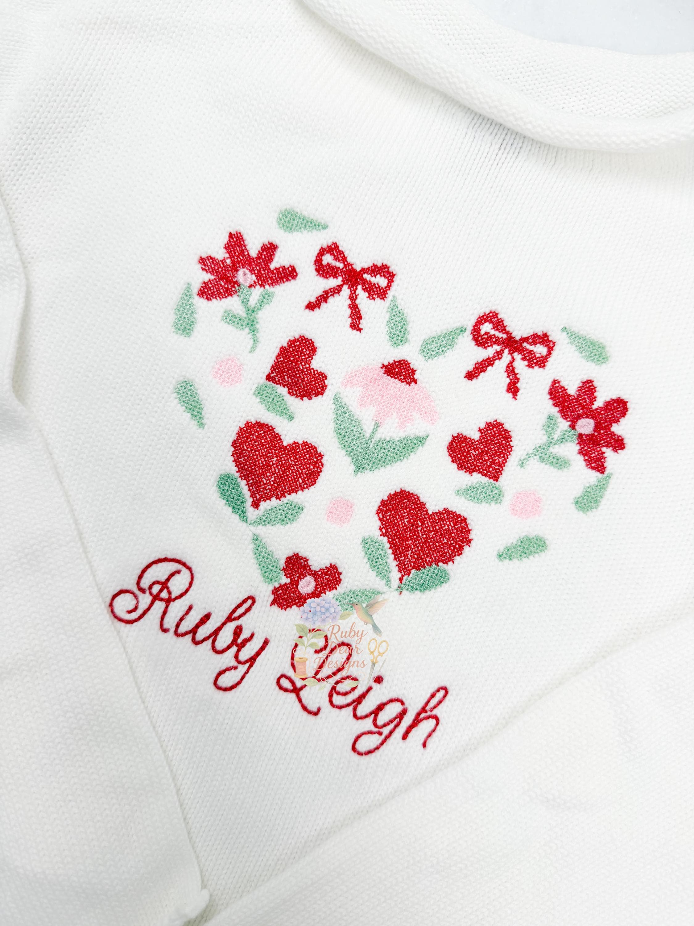 Valentine Heart Mini Motifs Cross Stitch Machine Embroidery Design