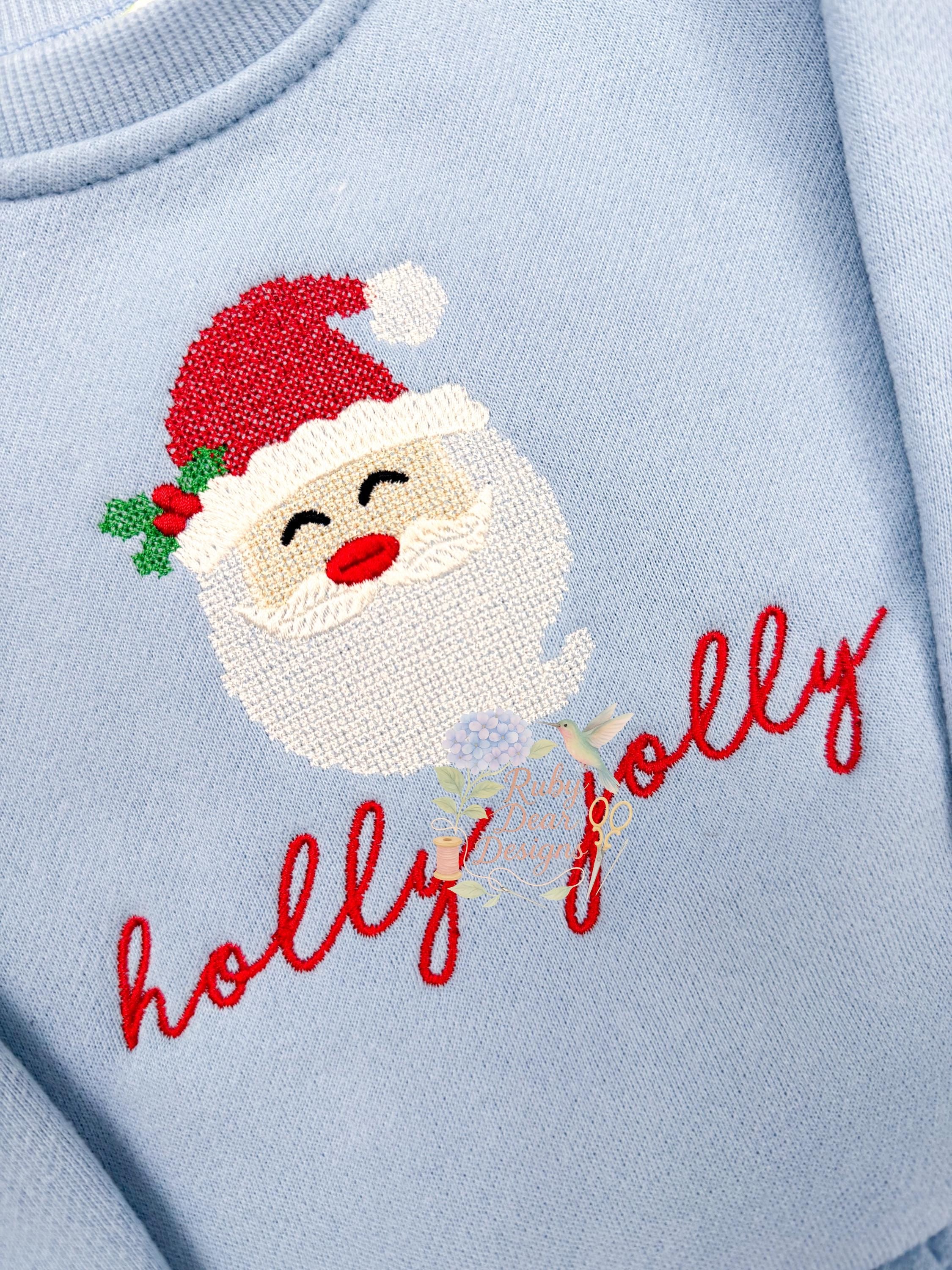 Santa Mini Cross Stitch Machine Embroidery Design