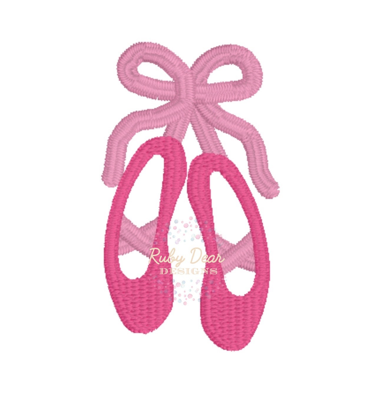 Ballet Shoes Mini Fill Stitch Machine Embroidery Design