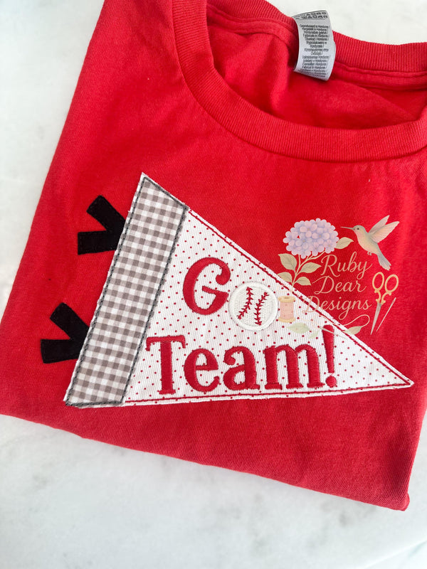 Sports Team Spirit Back To School Pennant Stitch Appliqué Machine Embr