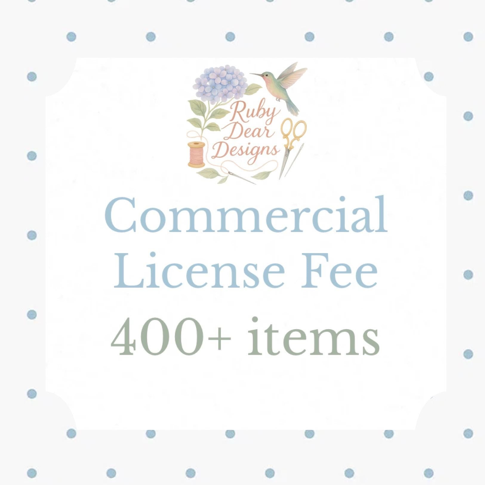 Commercial License Fee Listing for 400-1,000 Items
