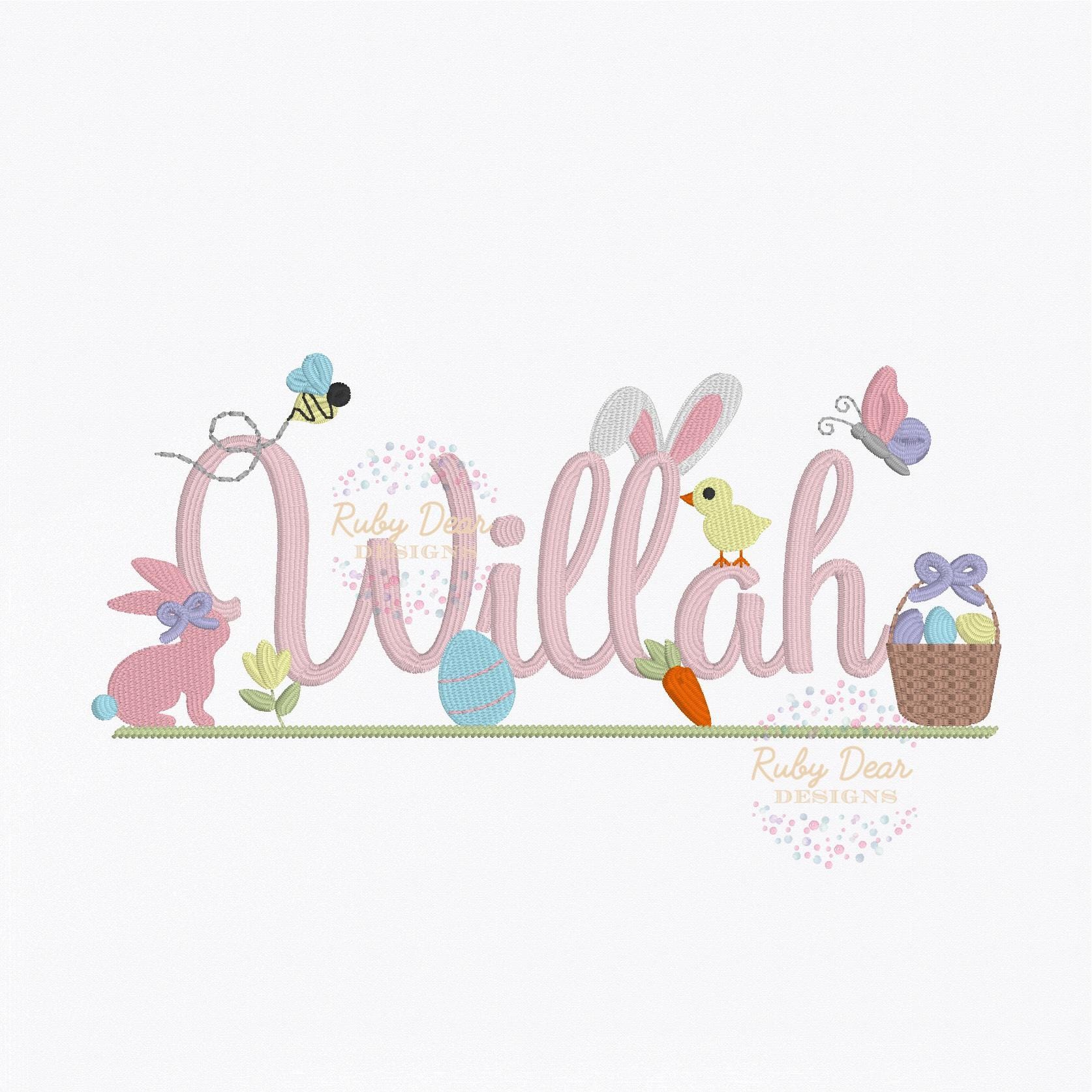 Build Your Own Easter Egg Hunt Minis Bundle of 11 Designs Satin Fill and Bean Stitch Machine Embroidery Design *Font is NOT included!*