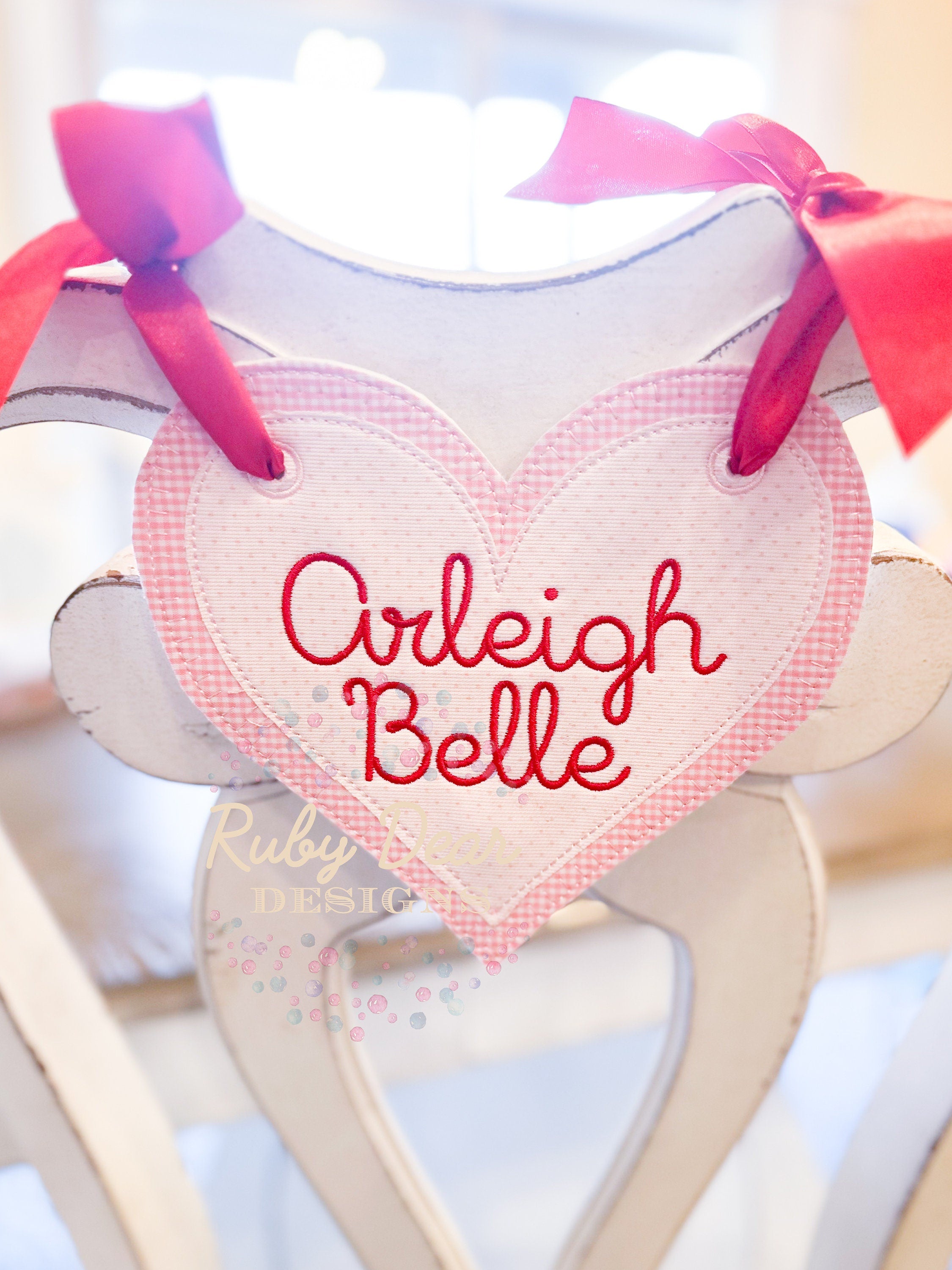 In The Hoop Valentine Heart Blanket and Bean Stitch Machine Embroidery Design