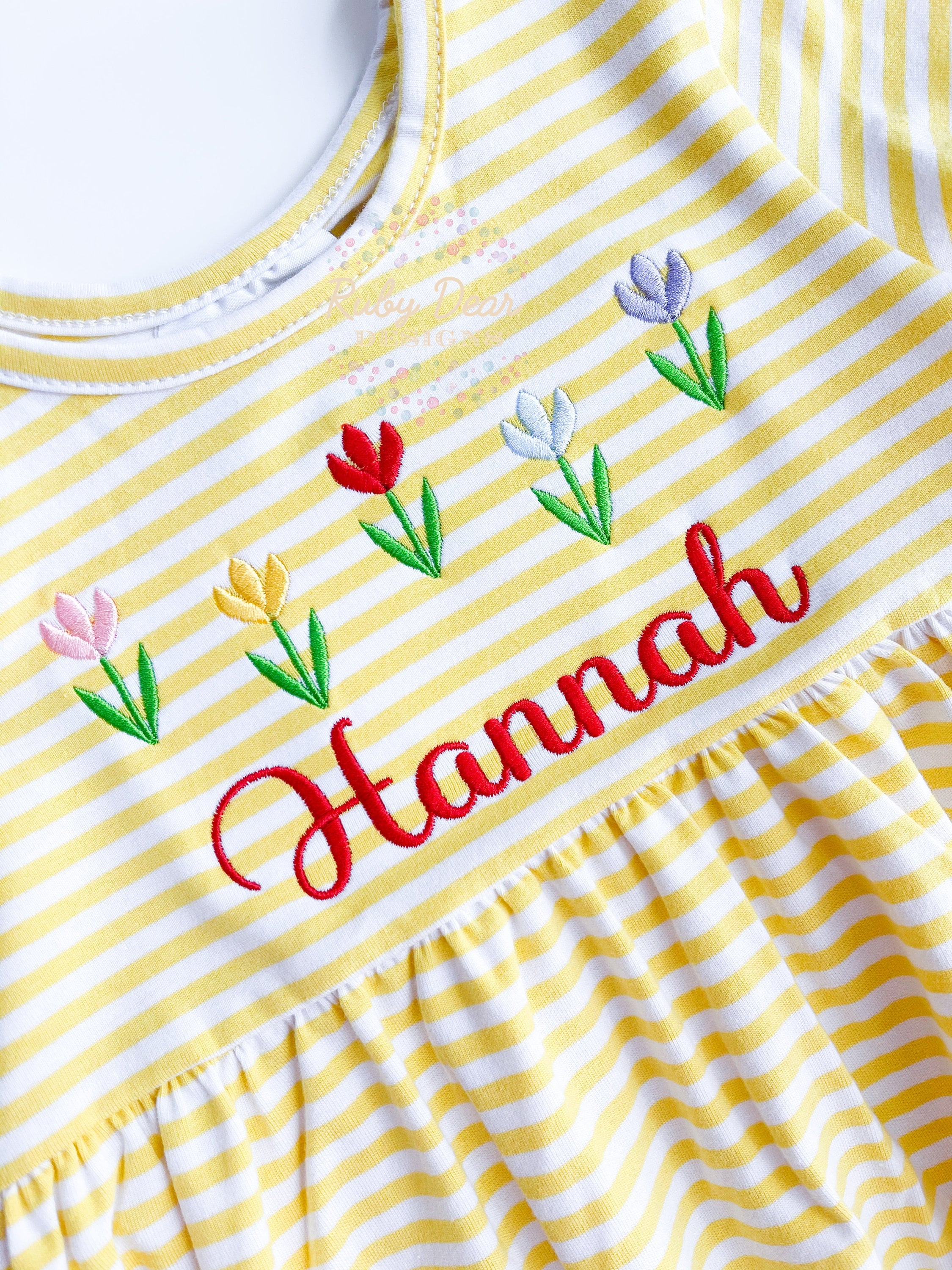 Tulip Line Machine Embroidery Design