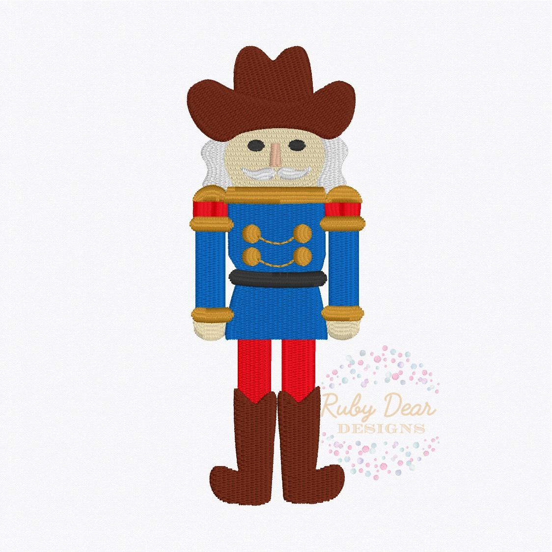 Cowboy Nutcracker Fill Satin and Bean Stitch Machine Embroidery Design