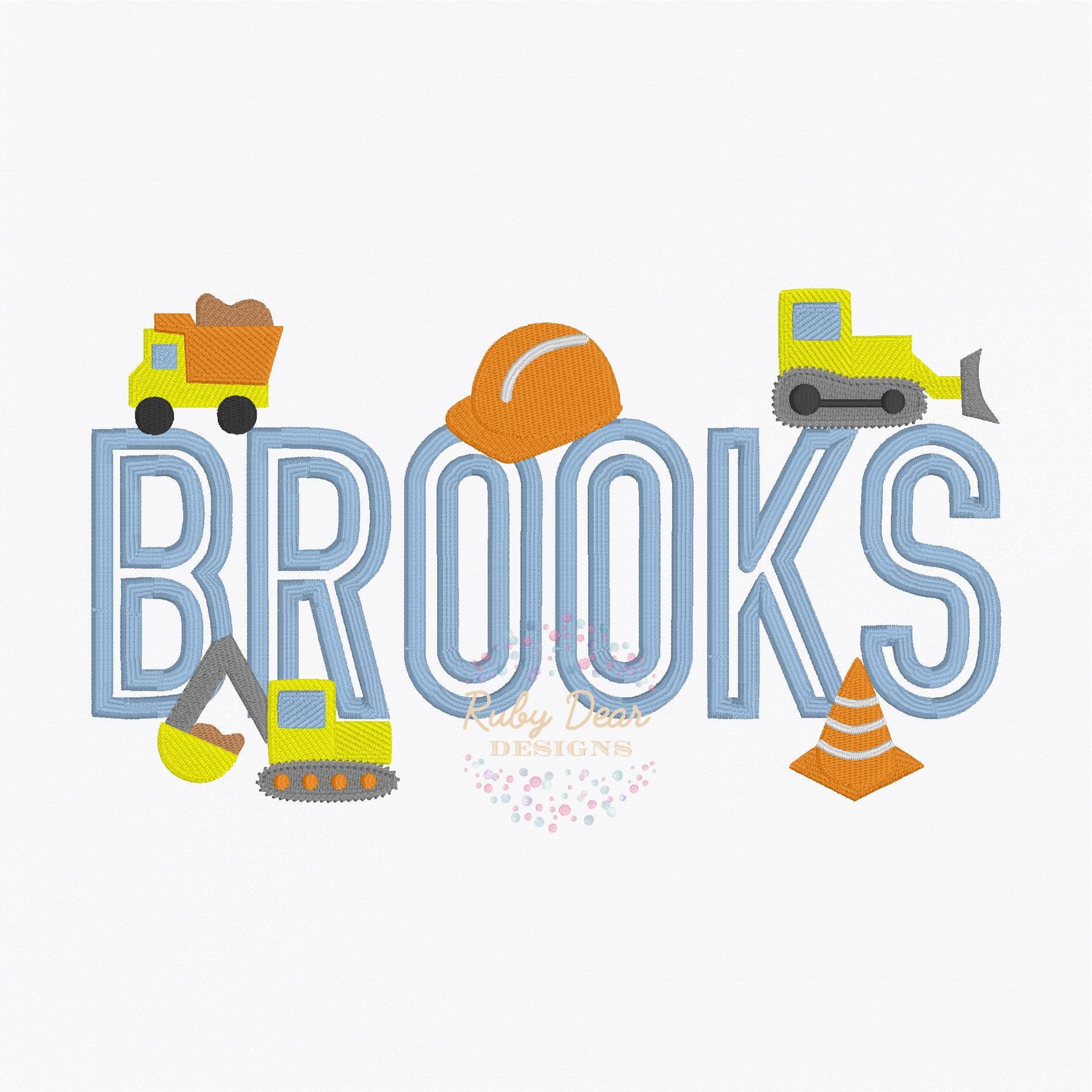 Build Your Own Construction Equipment Minis Bundle of 5 Designs Fill Stitch Machine Embroidery Design