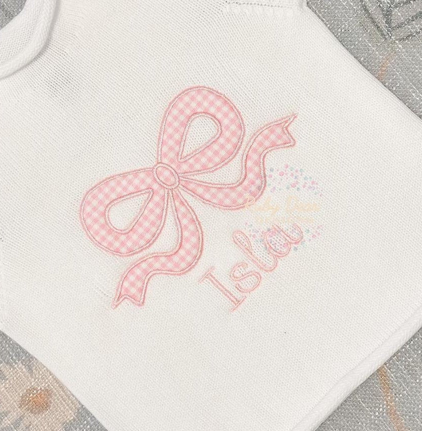 Classic Bow Appliqué Machine Embroidery Design