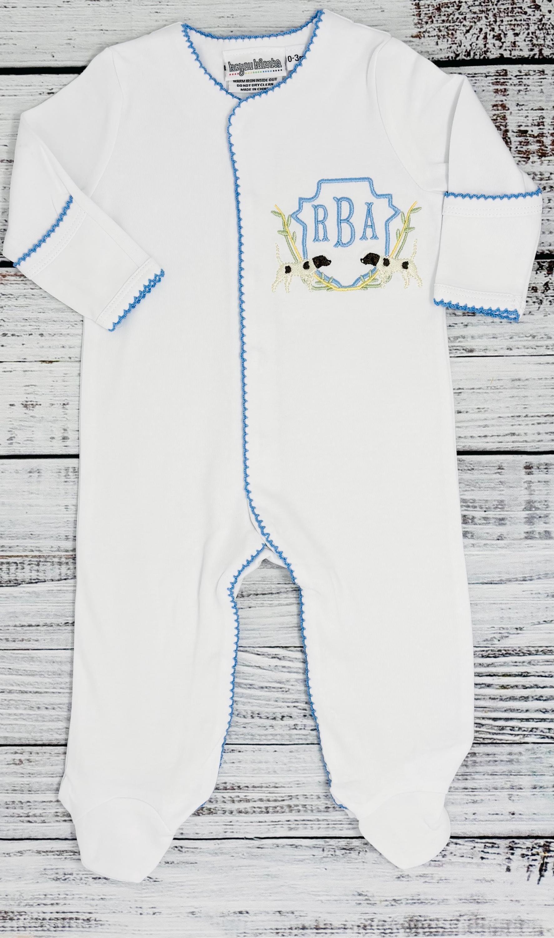 Bird Dog Crest with Leaves and Branches Fill and Satin Stitch Machine Embroidery Design