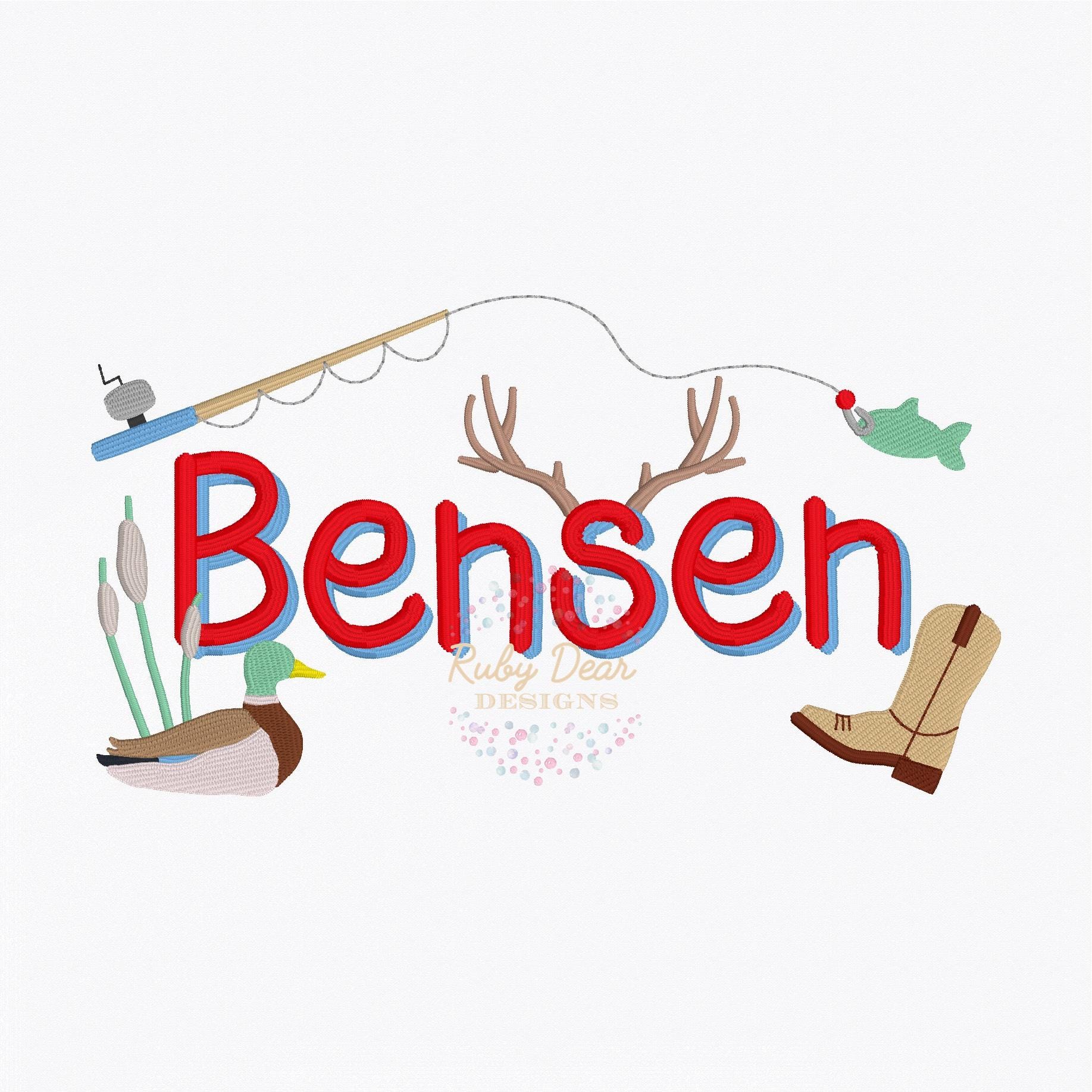 Build Your Own Country Boy Minis Bundle of 6 Designs Satin Fill and Bean Stitch Machine Embroidery Design *Font is NOT included!*