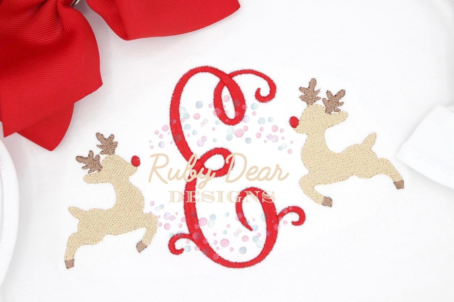 Reindeer Mini Fill Stitch Machine Embroidery Design
