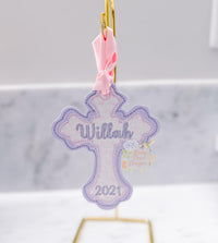In The Hoop Cross Easter Tag Christmas Ornament Stitch Machine Embroidery Design