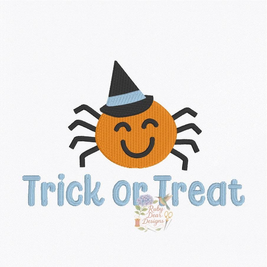 Halloween Spider Boy Mini Fill Stitch Machine Embroidery Design