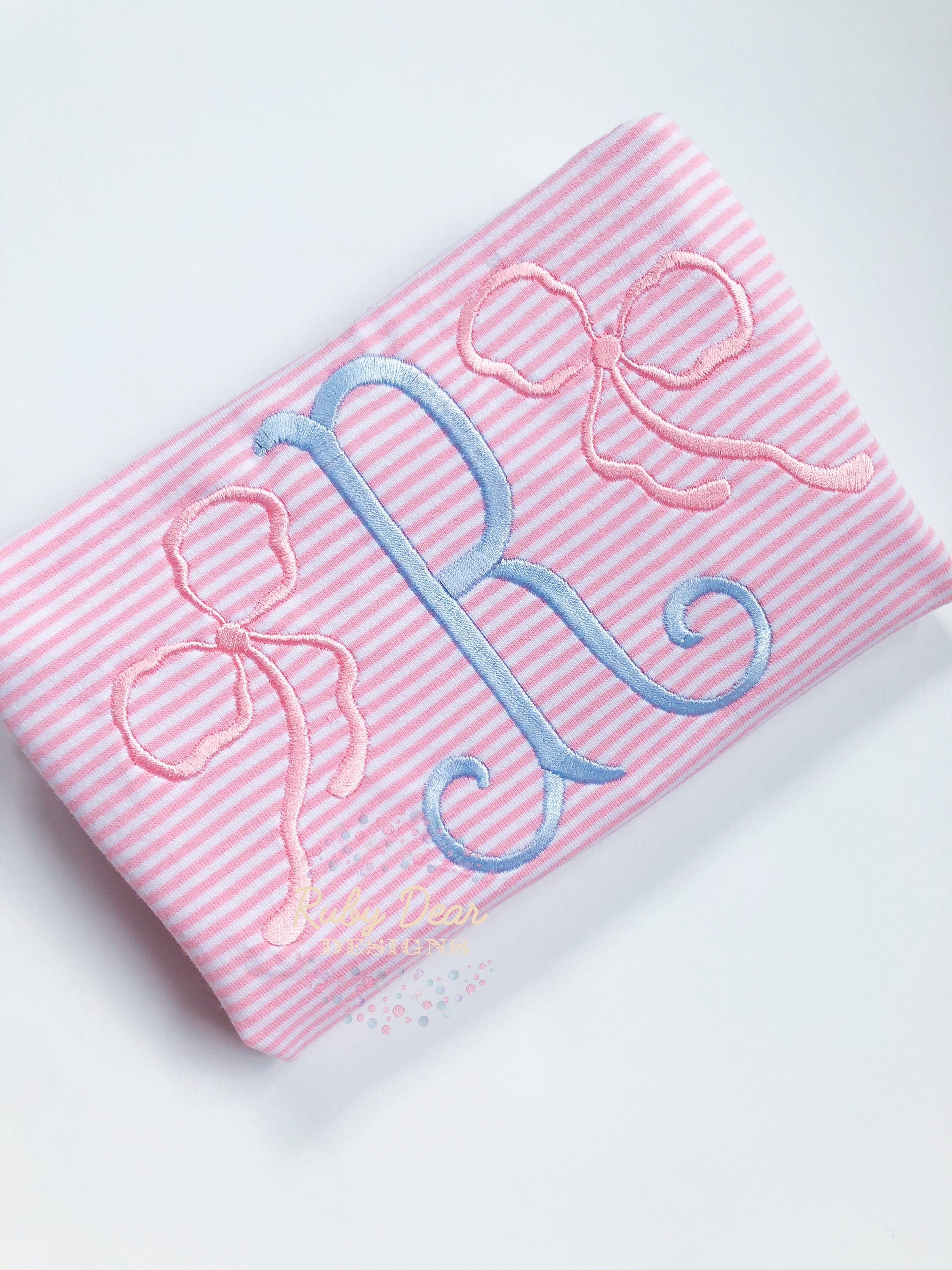 Flowy Side Bow Machine Embroidery Design