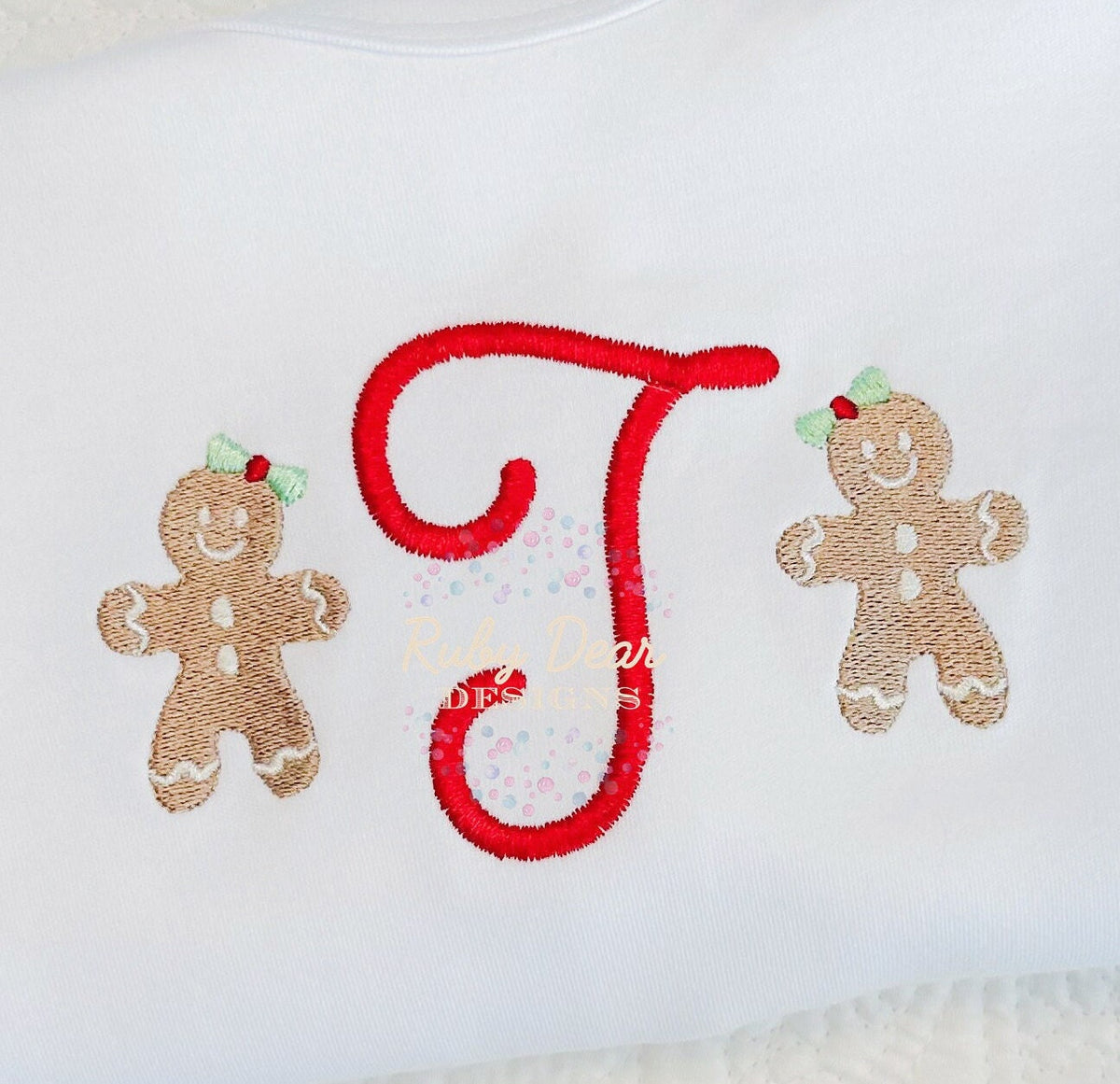 Gingerbread Girl Single Mini Satin and Fill Stitch Machine Embroidery