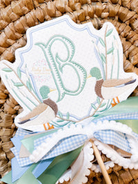 Mallard Duck Crest with Reeds and Branches Small Sizes Machine Embroidery Design