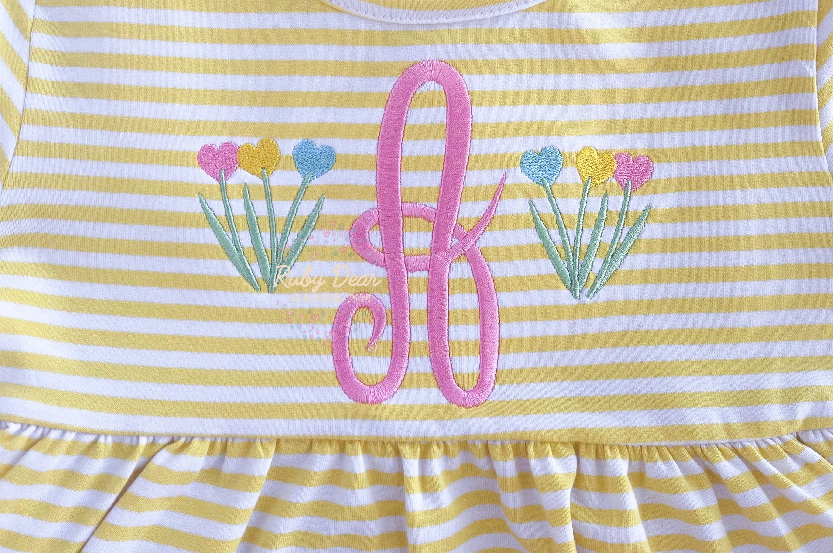 Love Tulip Machine Embroidery Design
